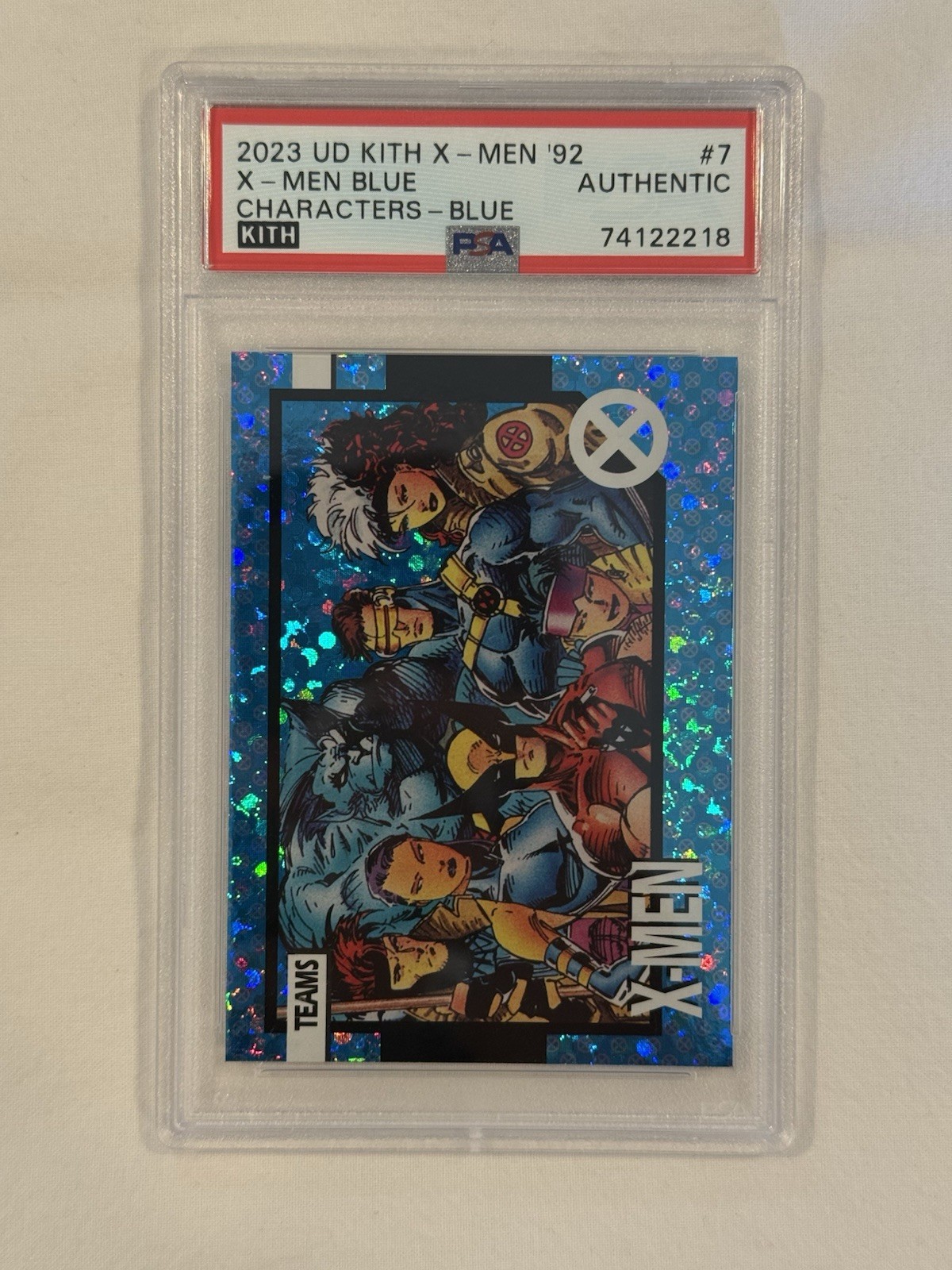 Kith x Marvel X-Men 1/50 Blue Strike Force Limited Edition PSA Card Kith x Marvel X-Men 1/50 Blue Strike Force Limited Edition PSA Card