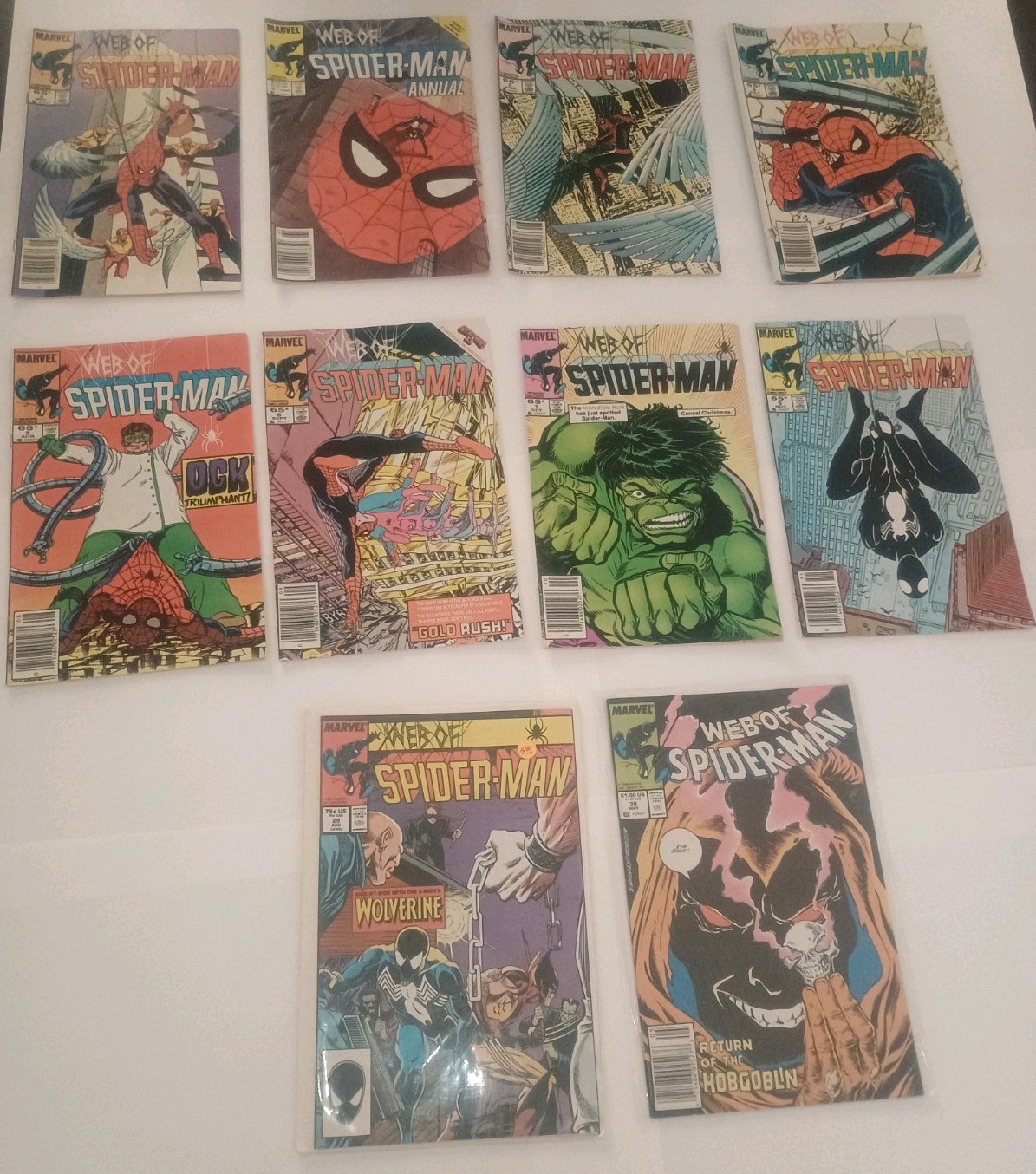 Web of Spider-Man lot of 10 Web of Spider-Man lot of 10