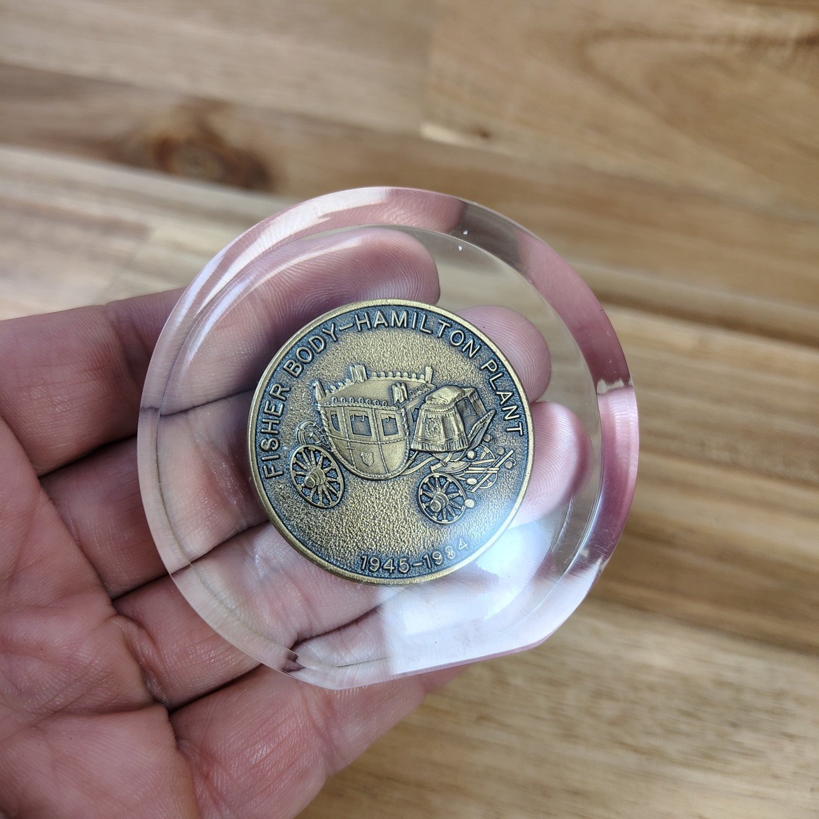 General Motors GM Fisher Body Hamilton Fairfield Plant Souvenir Coin 1945-84 General Motors GM Fisher Body Hamilton Fairfield Plant Souvenir Coin 1945-84