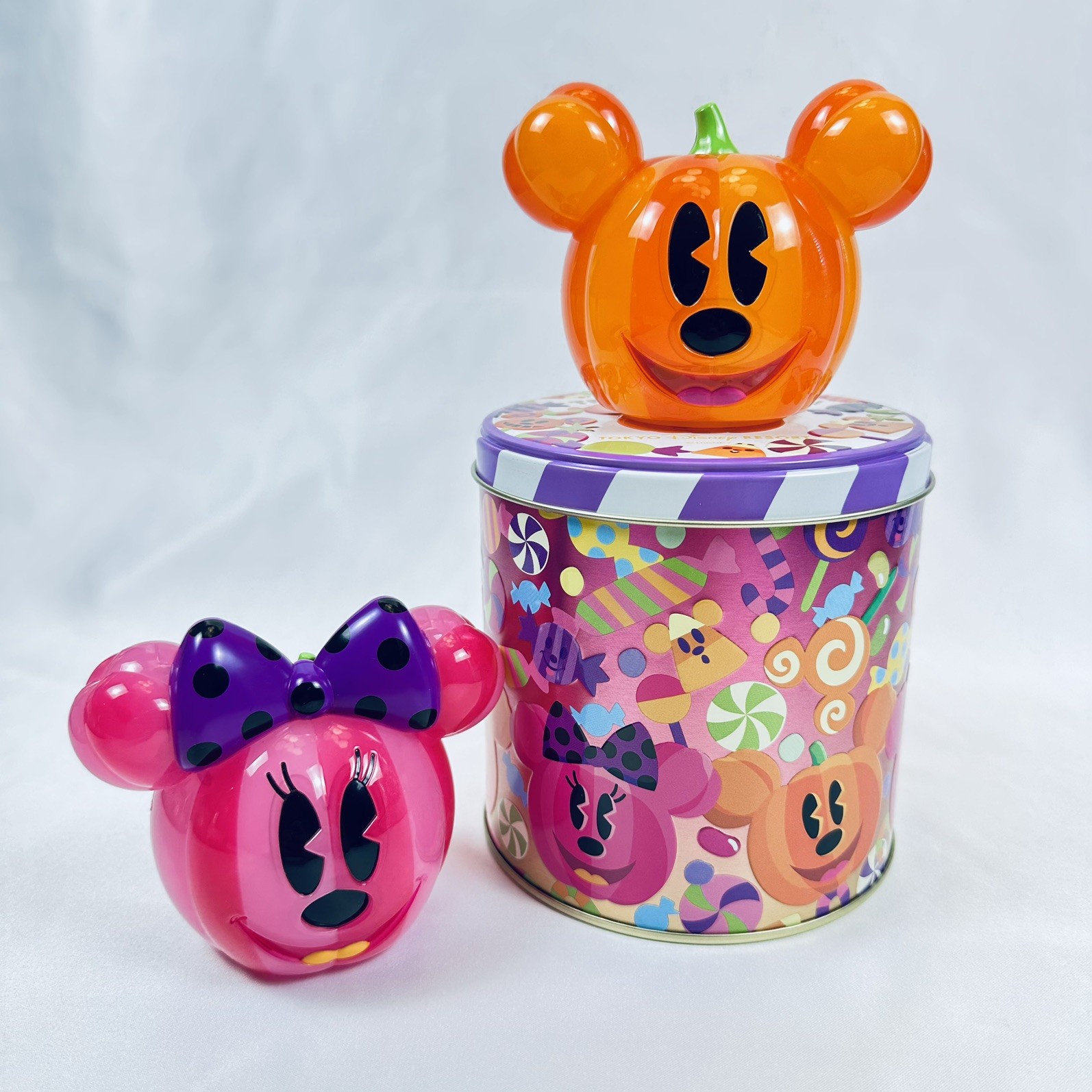 Tokyo Disney Resort Mickey Minnie Halloween Pumpkin Candy Cases & Storage Tin Tokyo Disney Resort Mickey Minnie Halloween Pumpkin Candy Cases & Storage Tin