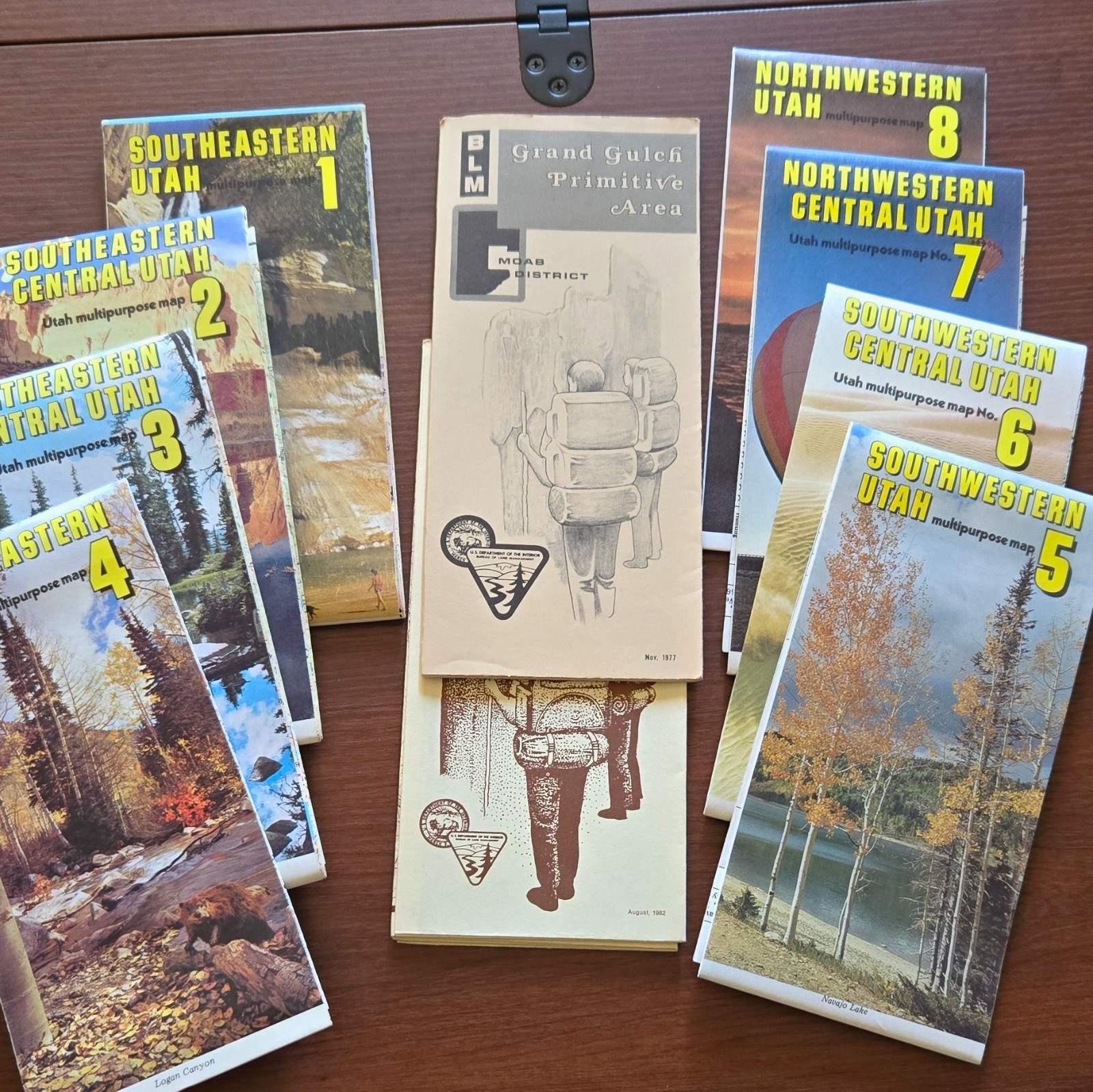 Vintage Utah Mulipurpose Maps Complete 1-8 Series & 2 BLM Moab District Maps New Vintage Utah Mulipurpose Maps Complete 1-8 Series & 2 BLM Moab District Maps New