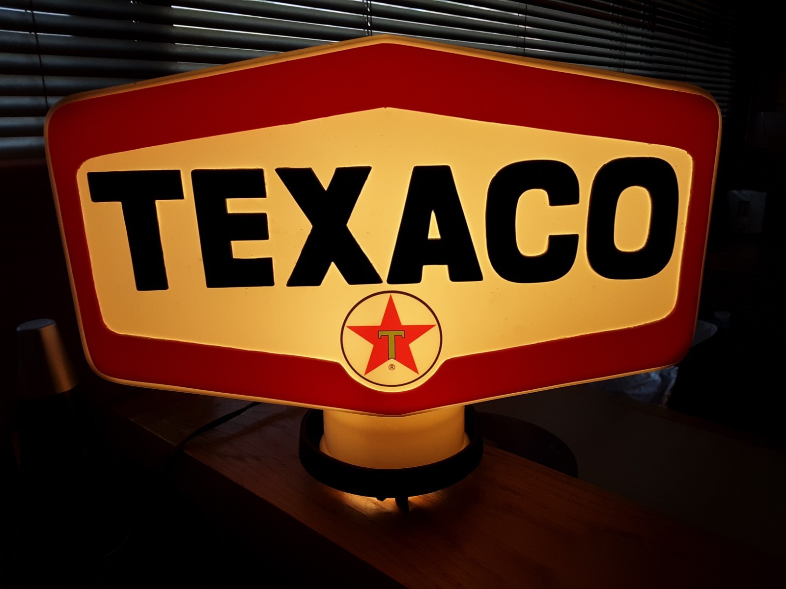 Texaco Gas Oil Station Pump Sign/Globe Bowser Wayne Tokheim Bennett Fry Light