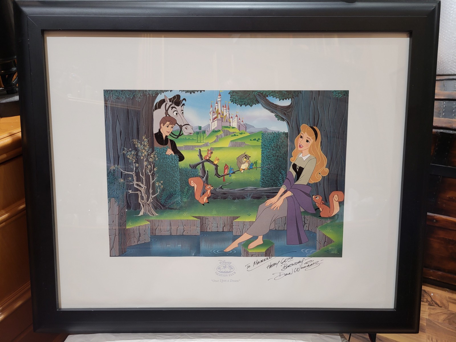 Disney Sleeping Beauty Lithograph EX Framed Limited Edition Signed Art