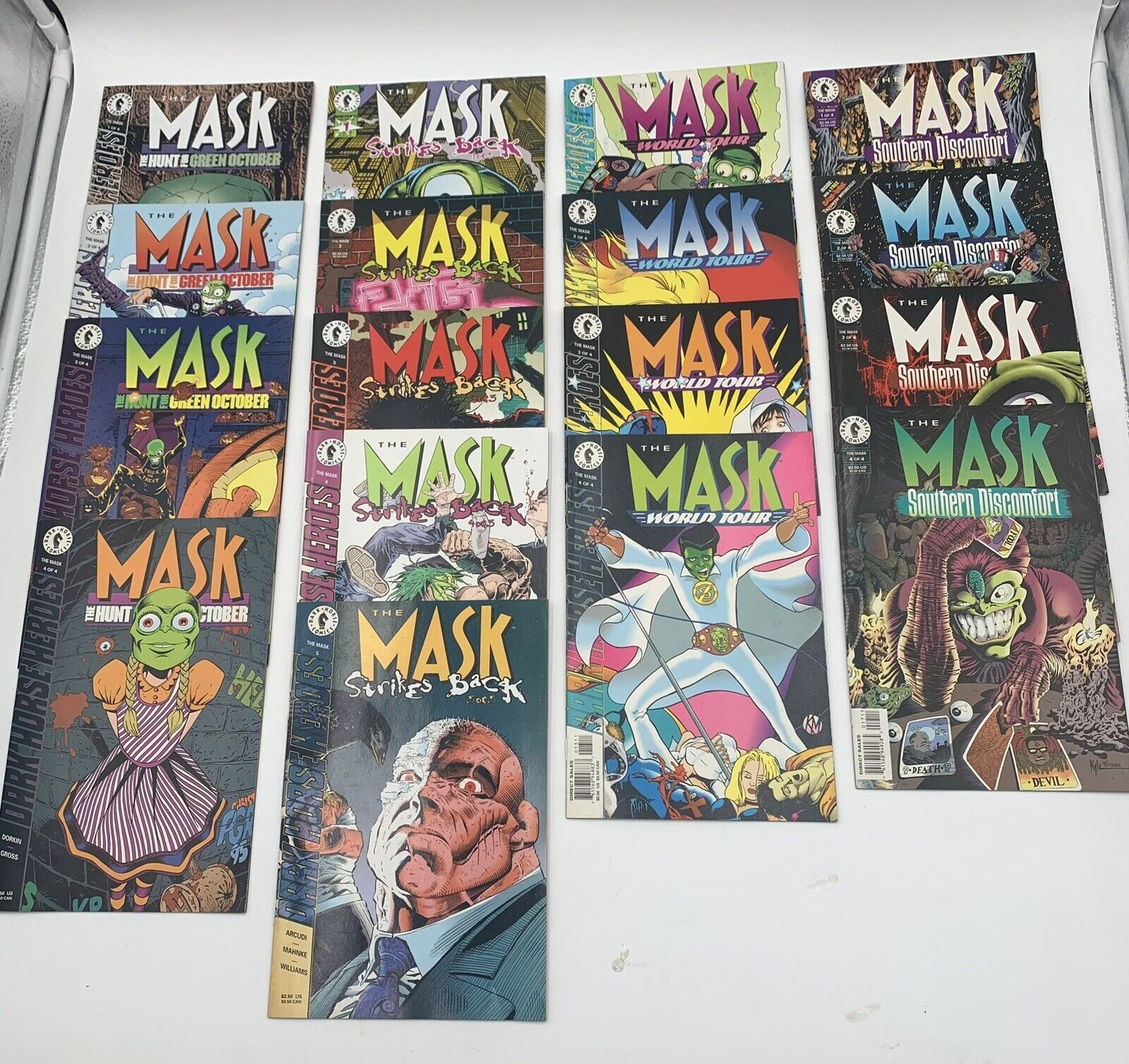 The MASK 4 Complete Series Dark Horse Comics 1991 Strikes Back World Tour +
