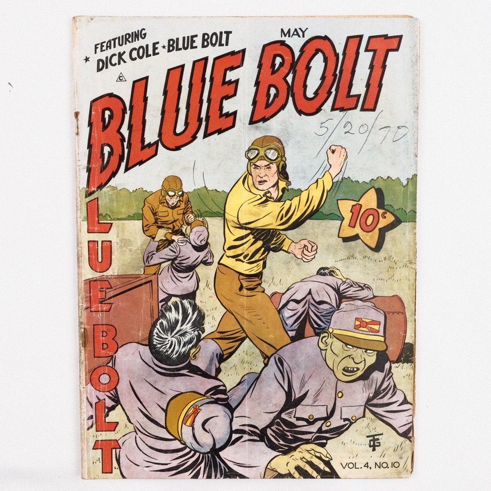Blue Bolt, Vol. 4 #10, 1944 Comic, WW2, 2.5 GD+