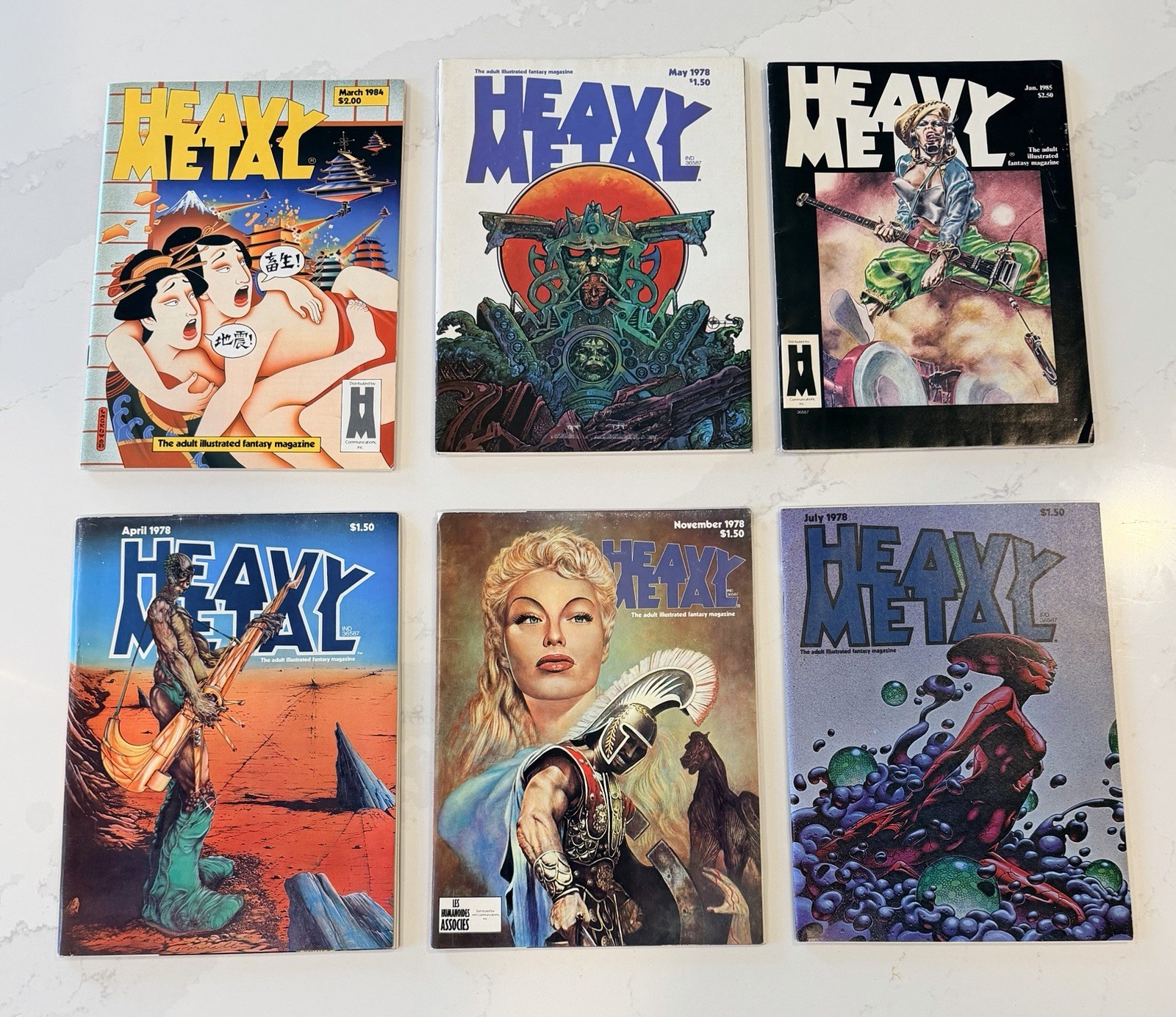 Vtg Heavy Metal Magazine Lot 6 1978-1984 Moebius Corben Sci-Fi Fantasy Vtg Heavy Metal Magazine Lot 6 1978-1984 Moebius Corben Sci-Fi Fantasy