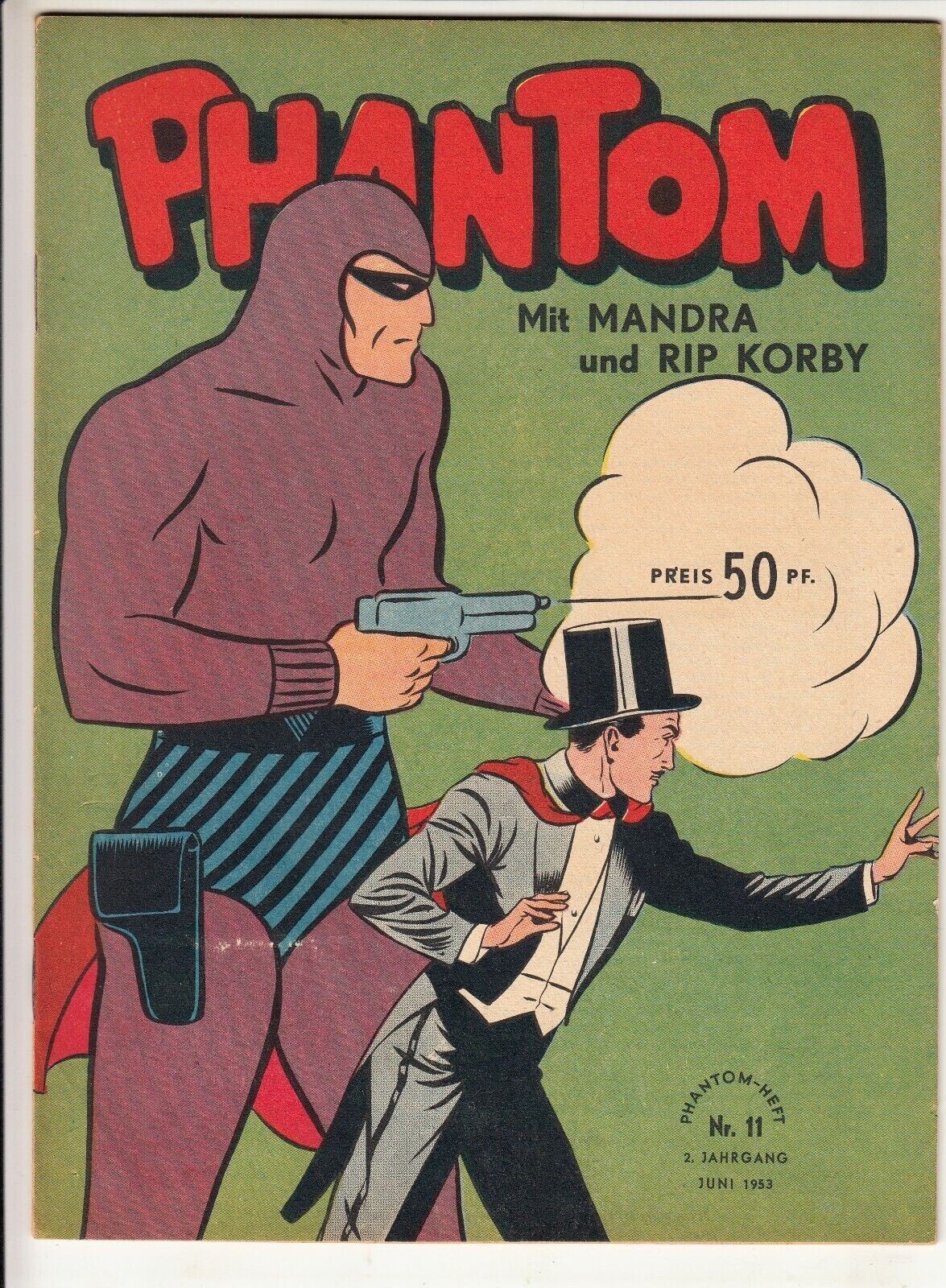 HEFT PHANTOM # 11 GERMAN COMIC HIGH GRADE 1950’s HEFT PHANTOM # 11 GERMAN COMIC HIGH GRADE 1950’s