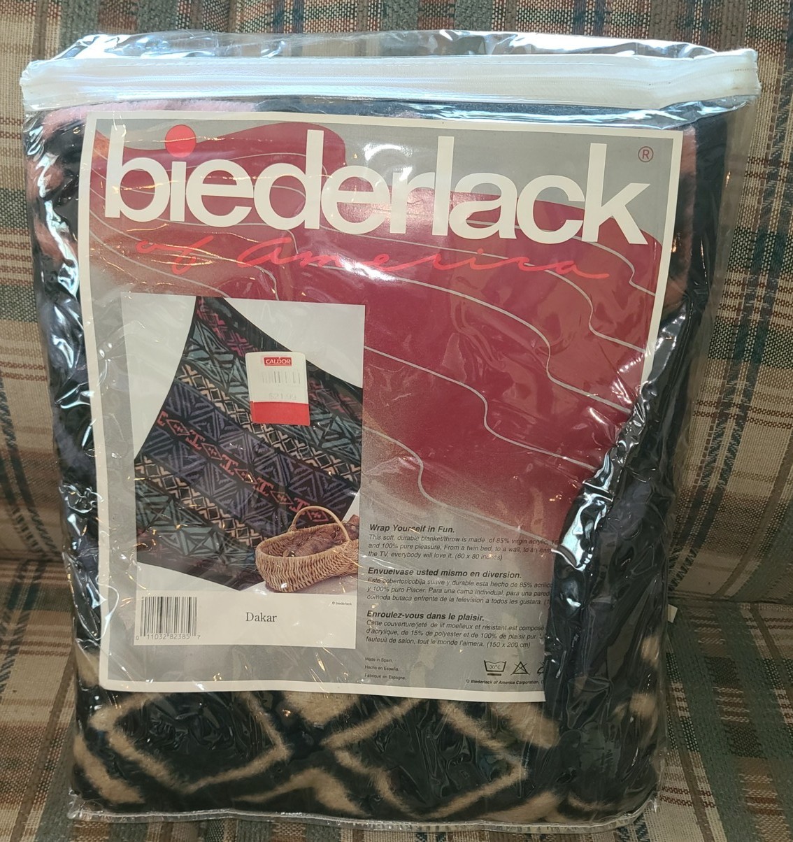 VTG Vintage Biederlack beautiful Dakar Cuddle Wrap Blanket Throw 60x80 1990s VTG Vintage Biederlack beautiful Dakar Cuddle Wrap Blanket Throw 60x80 1990s