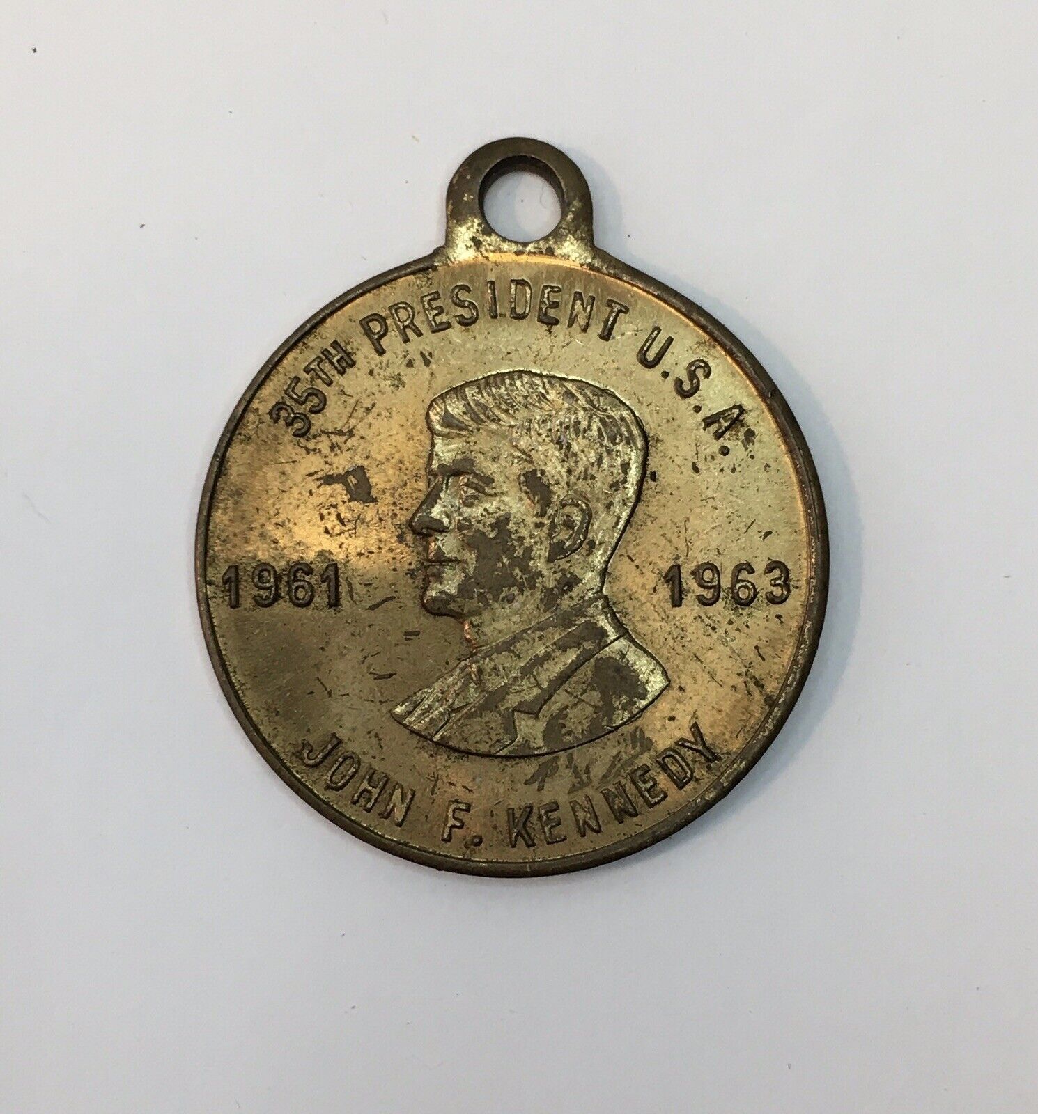 Vintage John F. Kennedy 35th President Kennedy Center Medallion Coin Pendant