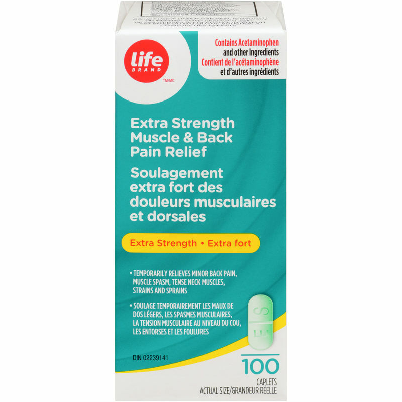 Extra Strength Muscle & Back Pain Relief LIFE BRAND CANADA Expiration 2028 MA Extra Strength Muscle & Back Pain Relief LIFE BRAND CANADA Expiration 2028 MA