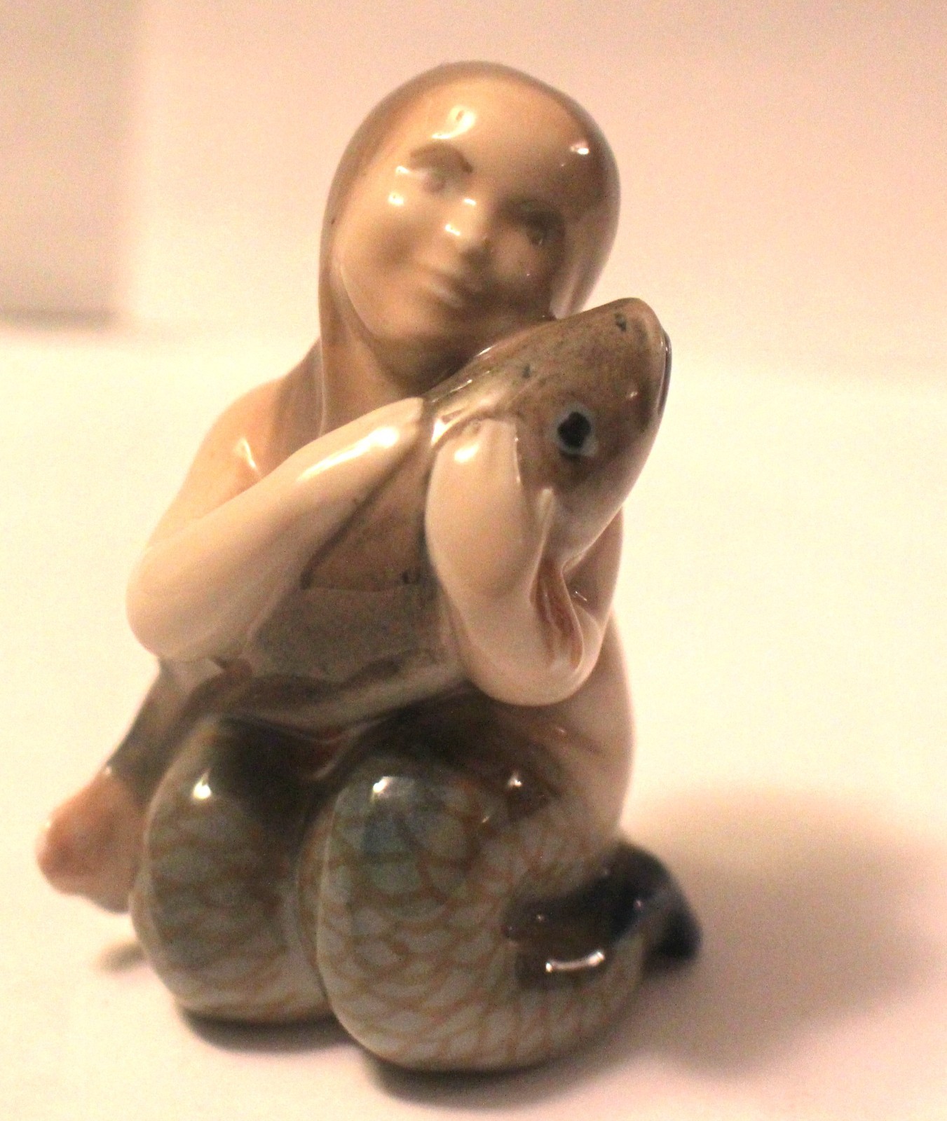 Royal Copenhagen Mermaid Holding Fish 2348