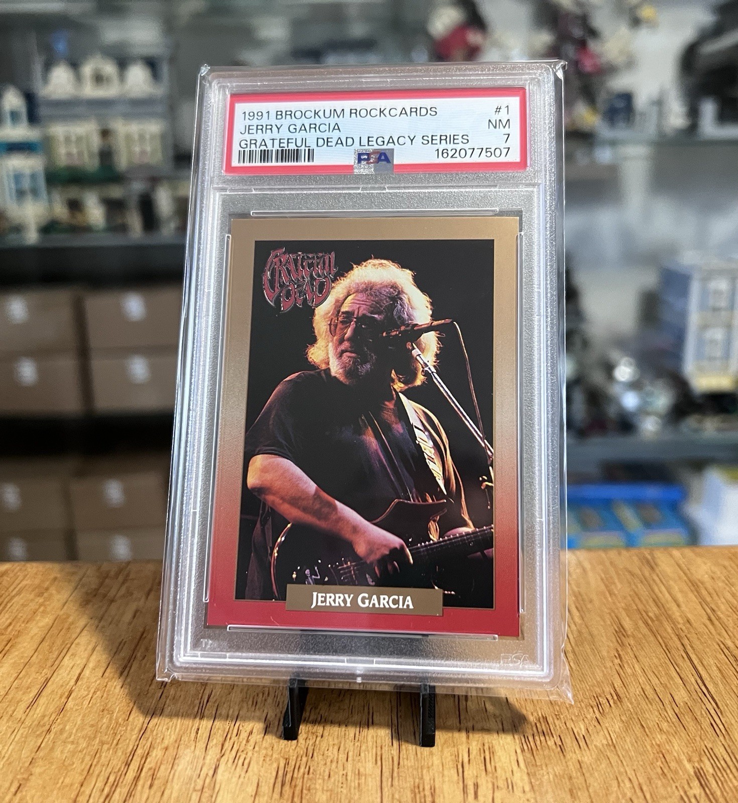 1991 Brockum Rockcards #1 Jerry Garcia Grateful Dead Legacy Series PSA 7 CHASE 1991 Brockum Rockcards #1 Jerry Garcia Grateful Dead Legacy Series PSA 7 CHASE