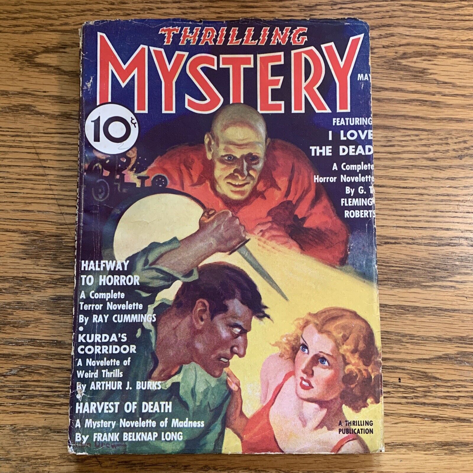 RARE May 1936 THRILLING MYSTERY PULP Classic Cover FN