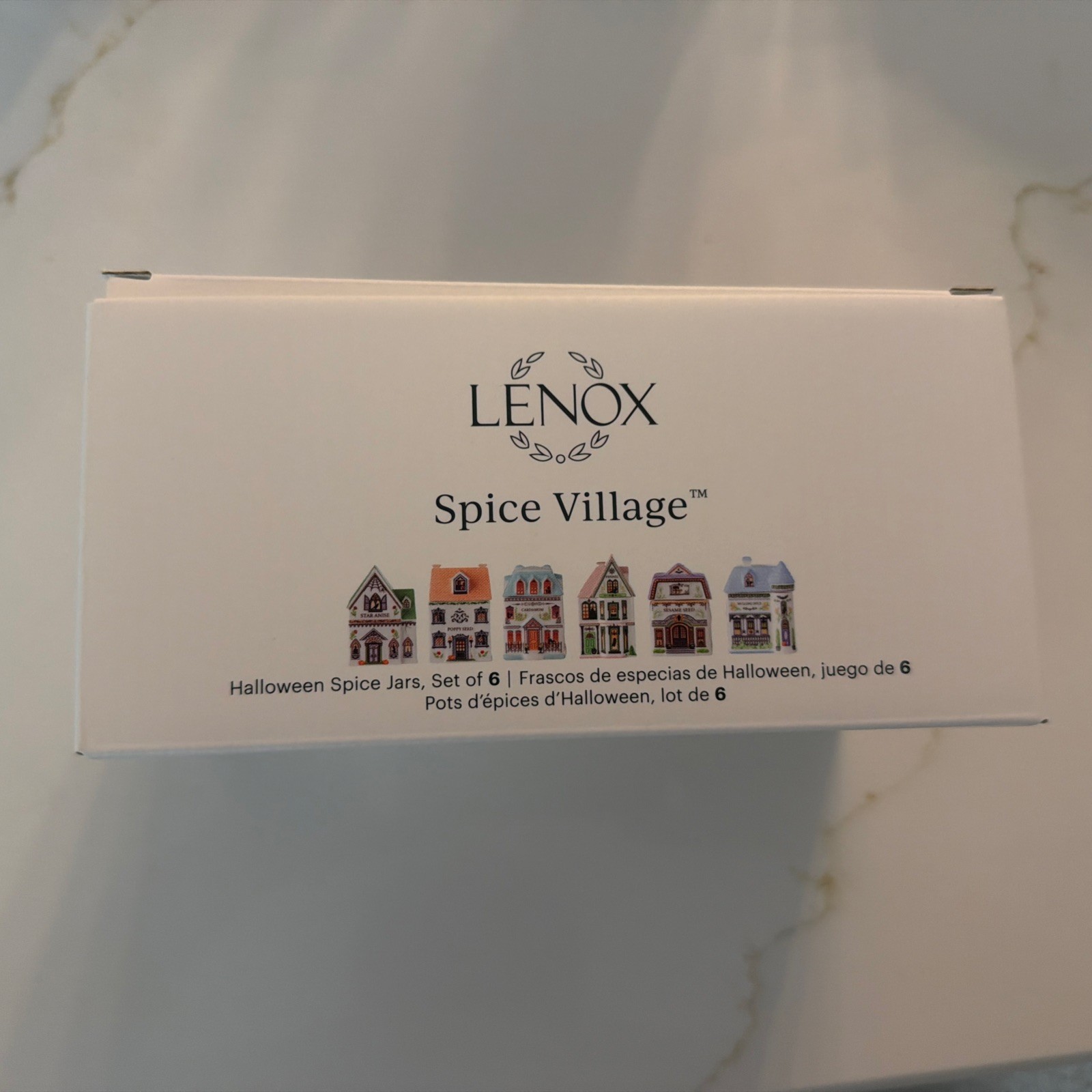 LENOX 👻 Halloween 🎃 Spice Village 6-Piece Spice Jar Set NEW Ready To Ship