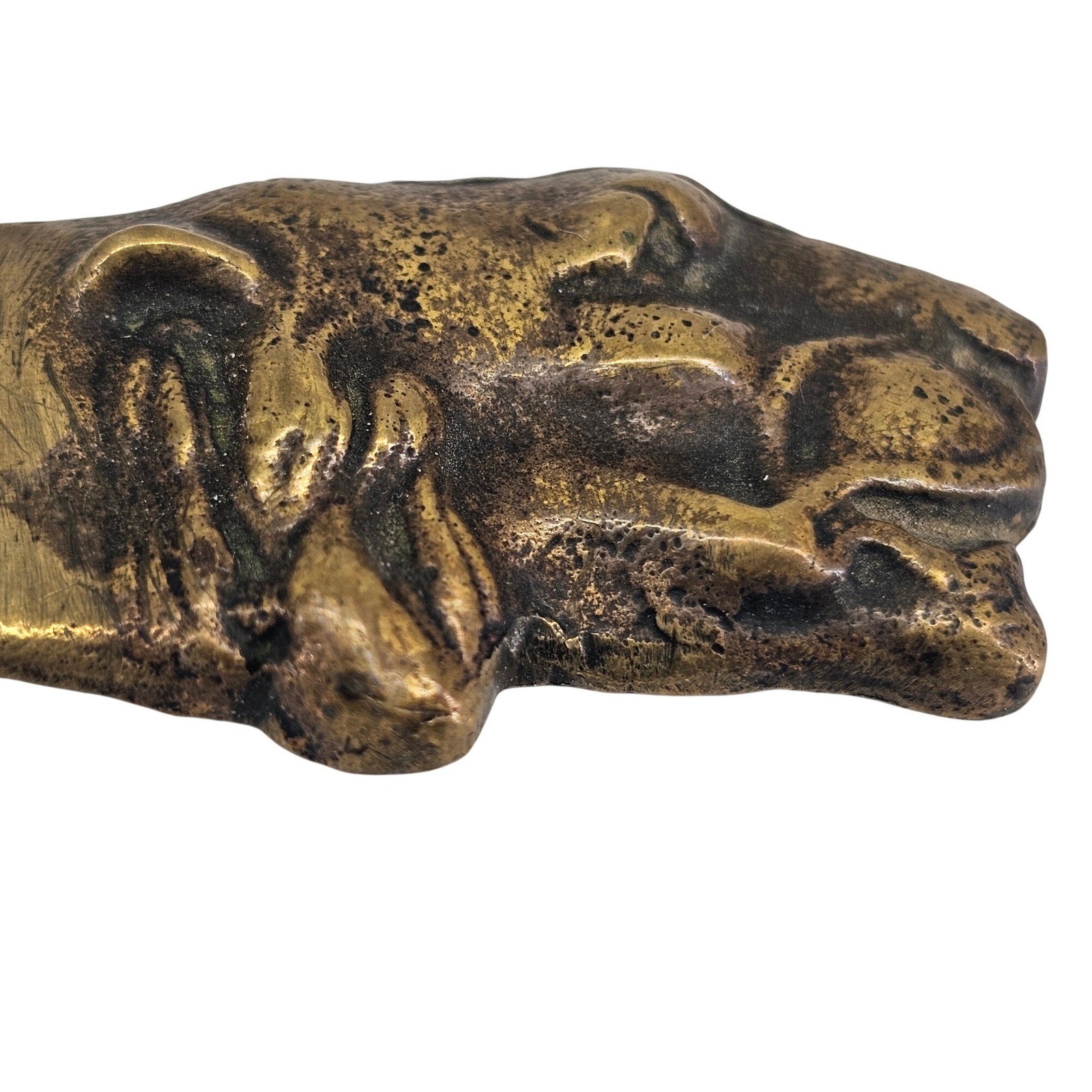 Original Art deco Letter Opener Antique Bronze Good Lion Head Sculptural Desk Original Art deco Letter Opener Antique Bronze Good Lion Head Sculptural Desk
