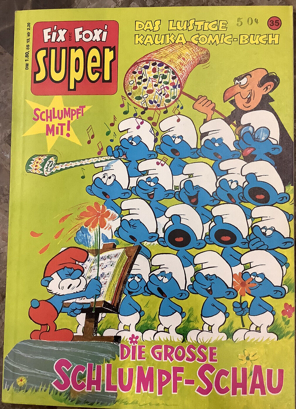Fix and Foxi Super The Big Smurf Show German 1970 Comic Graphic Novel