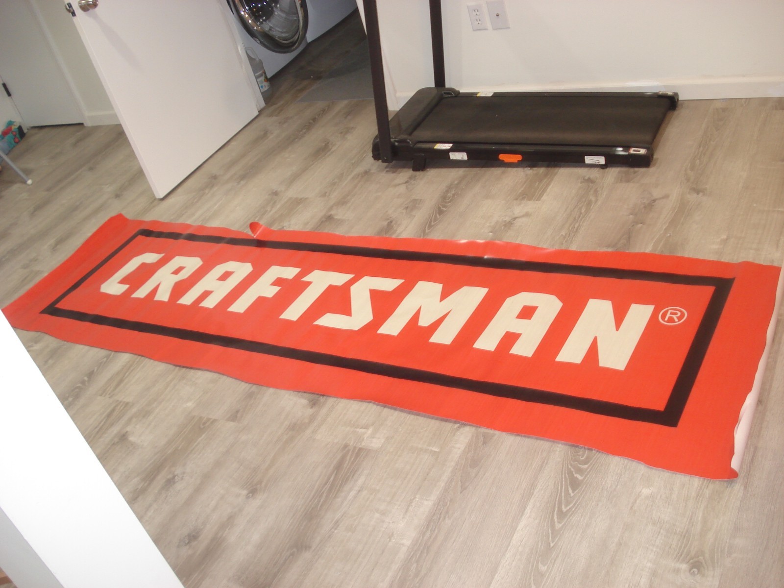 Vintage Sears CRAFTSMAN Heavy Duty Vinyl Outdoor Store sign 8' X 2' Read Vintage Sears CRAFTSMAN Heavy Duty Vinyl Outdoor Store sign 8' X 2' Read