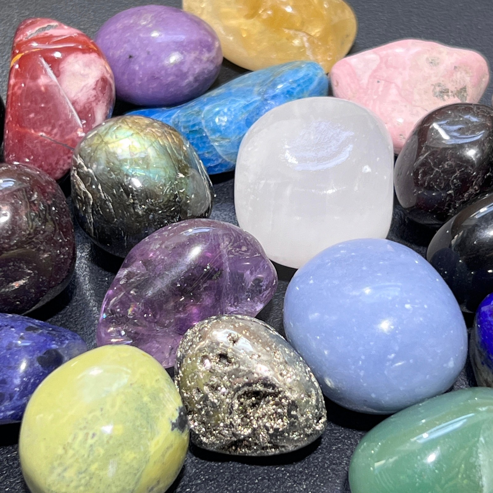 Premium Extra Quality Tumbled Stone Mix (By The Pound) Polished Bulk Wholesale Premium Extra Quality Tumbled Stone Mix (By The Pound) Polished Bulk Wholesale