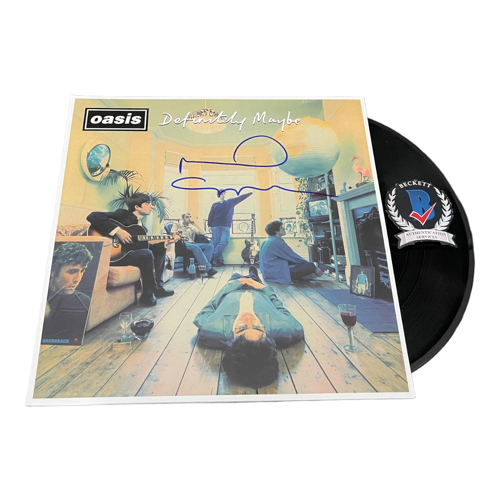 NOEL GALLAGHER SIGNED AUTOGRAPH OASIS DEFINITELY MAYBE VINYL LP BECKETT BAS NOEL GALLAGHER SIGNED AUTOGRAPH OASIS DEFINITELY MAYBE VINYL LP BECKETT BAS