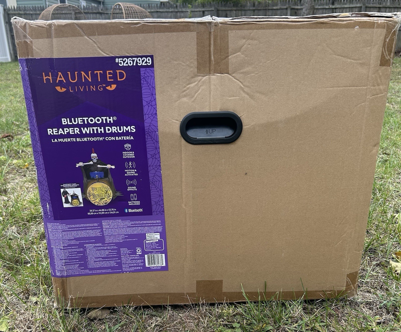 Lowe’s Haunted Living Bluetooth Reaper with Drums Halloween Prop, MPN 5267929