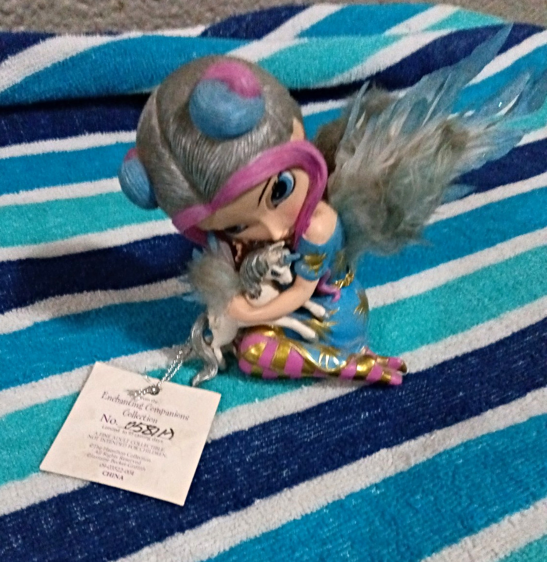 Hamilton Collection Enchanting Companions Fairy Figurine w/ Wings Unicorn 082A Hamilton Collection Enchanting Companions Fairy Figurine w/ Wings Unicorn 082A