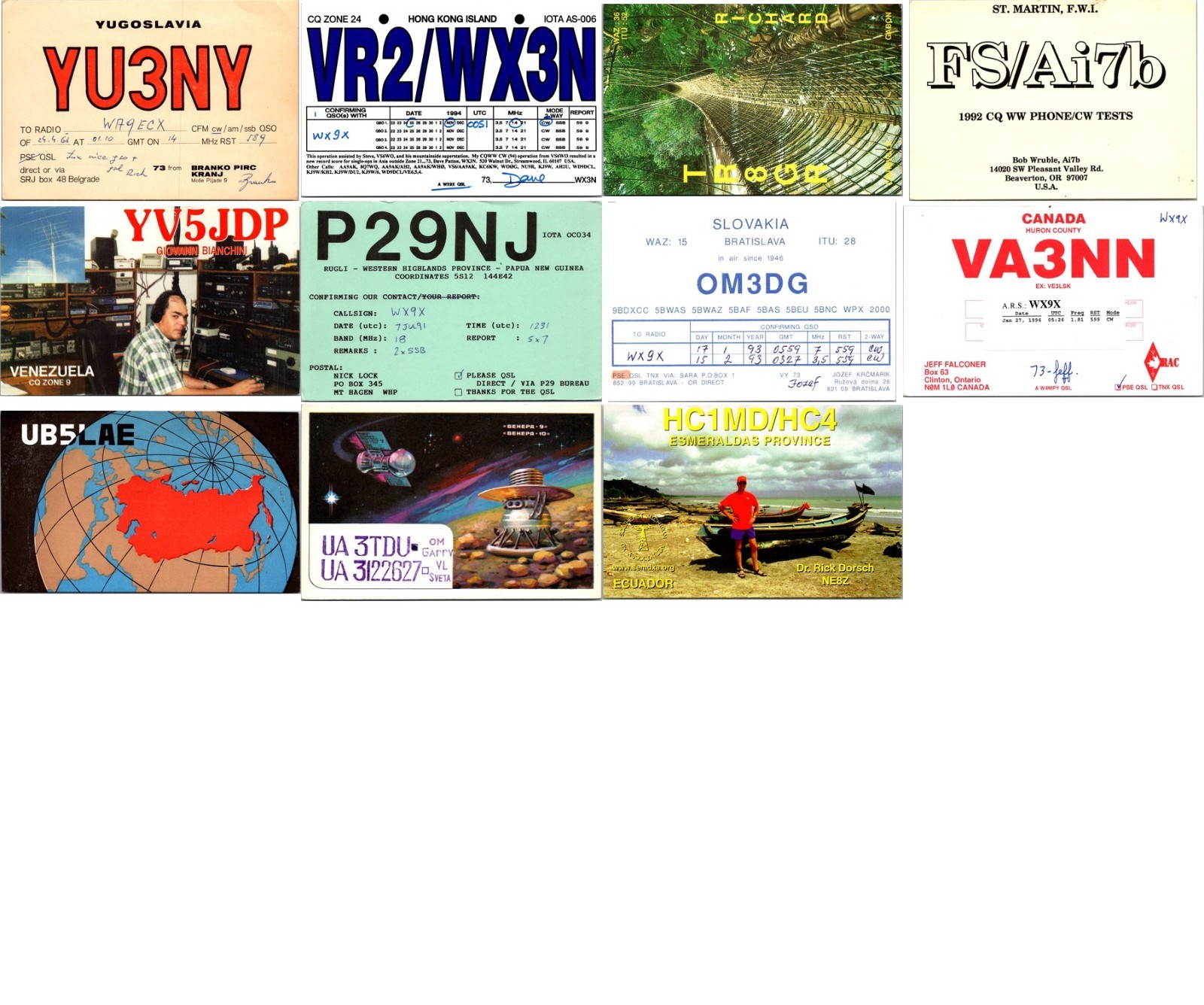 200 Vintage QSL Cards International DX Ham Radio Collection Large Lot 200 Vintage QSL Cards International DX Ham Radio Collection Large Lot