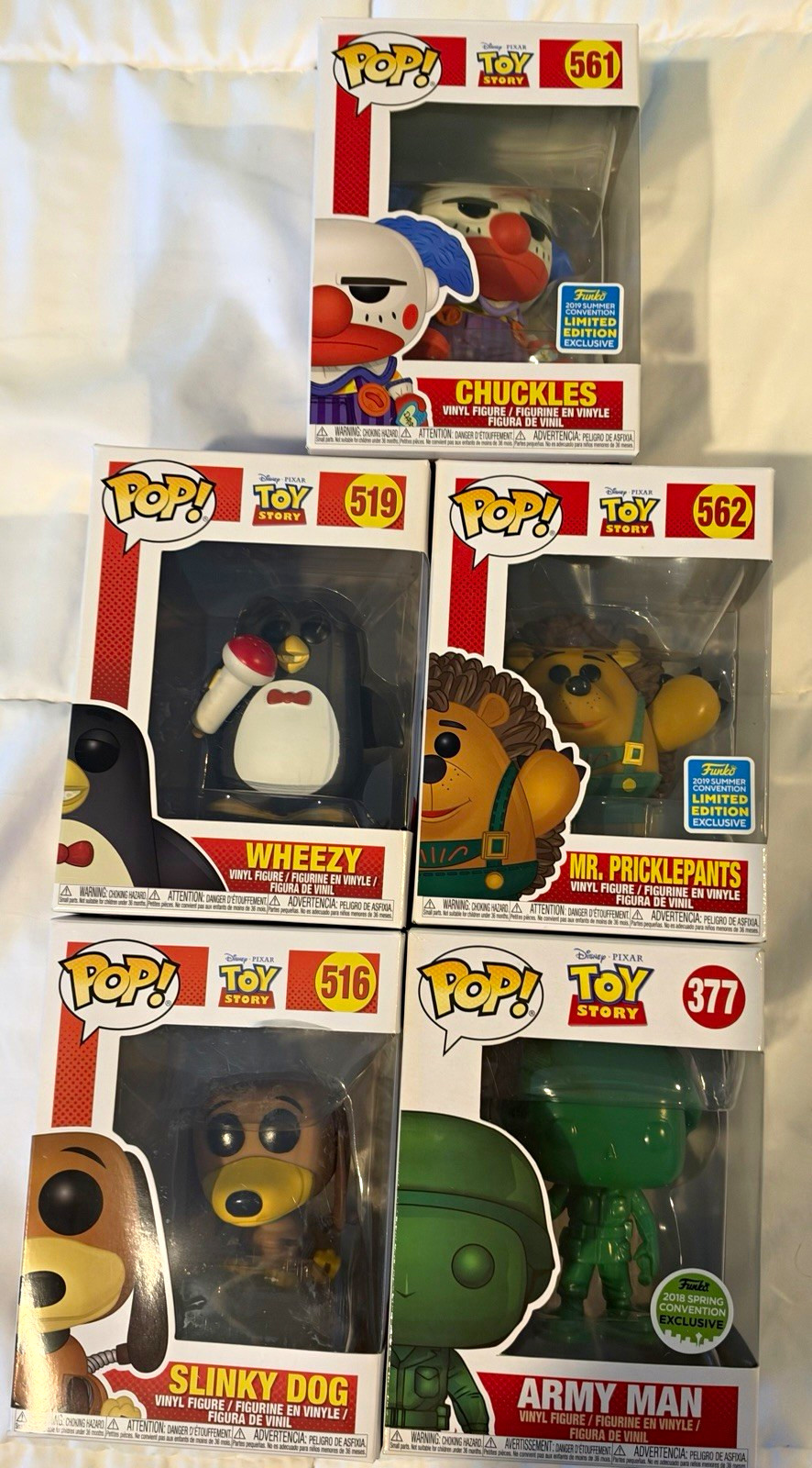 Funko Toy Story Exclusive Limited Edition Vinyl Mixed Lot 5 Pack