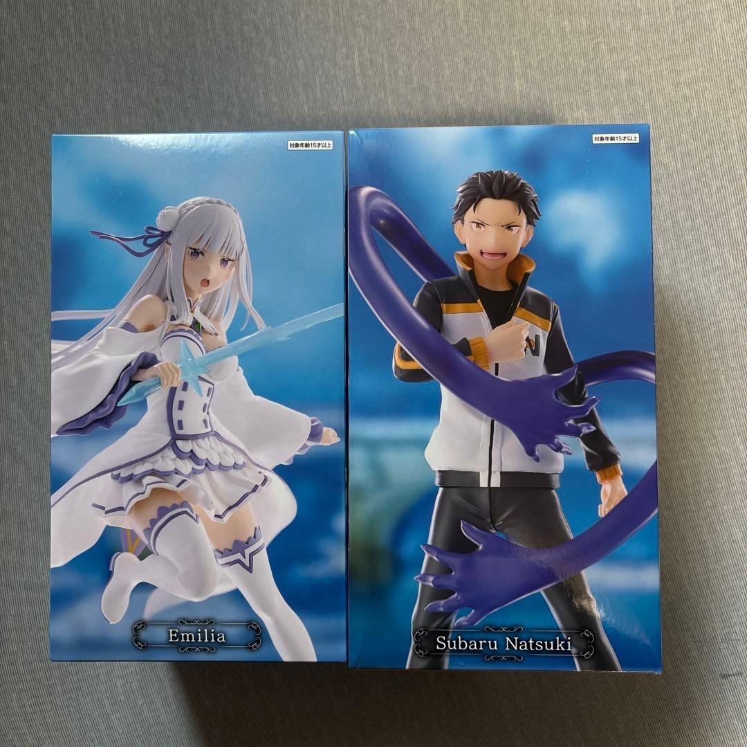 Re:ZERO Subaru Natsuki & Emilia Figure 2 Types Set GIGO Limited from Japan Re:ZERO Subaru Natsuki & Emilia Figure 2 Types Set GIGO Limited from Japan