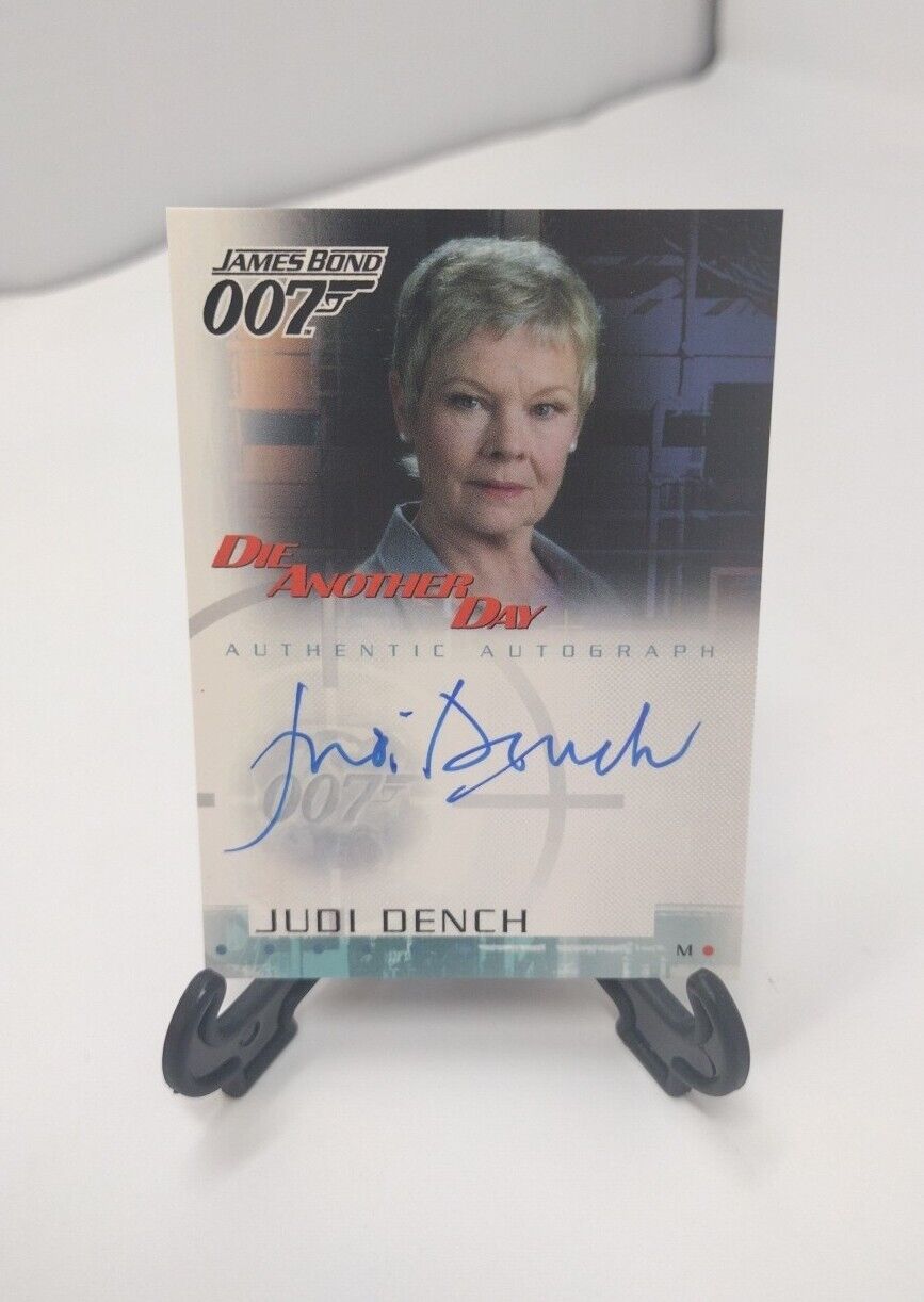 James Bond Die Another Day 2002 Autograph Card A2 Judi Dench as M