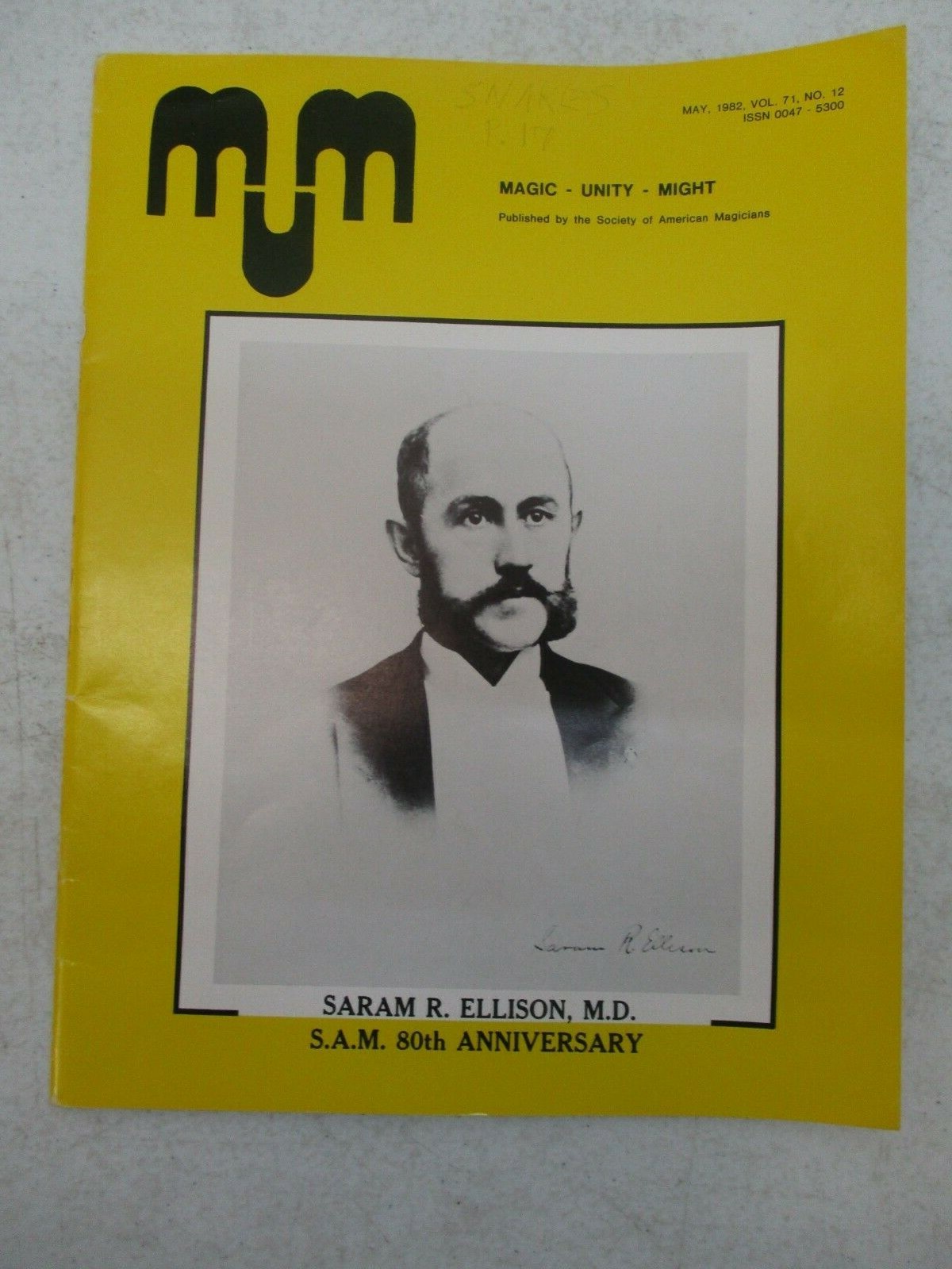 MUM MAGAZINE MAY 1982 SARAM R. ELLISON MAGIC UNITY MIGHT MAGICIAN VINTAGE RETRO MUM MAGAZINE MAY 1982 SARAM R. ELLISON MAGIC UNITY MIGHT MAGICIAN VINTAGE RETRO