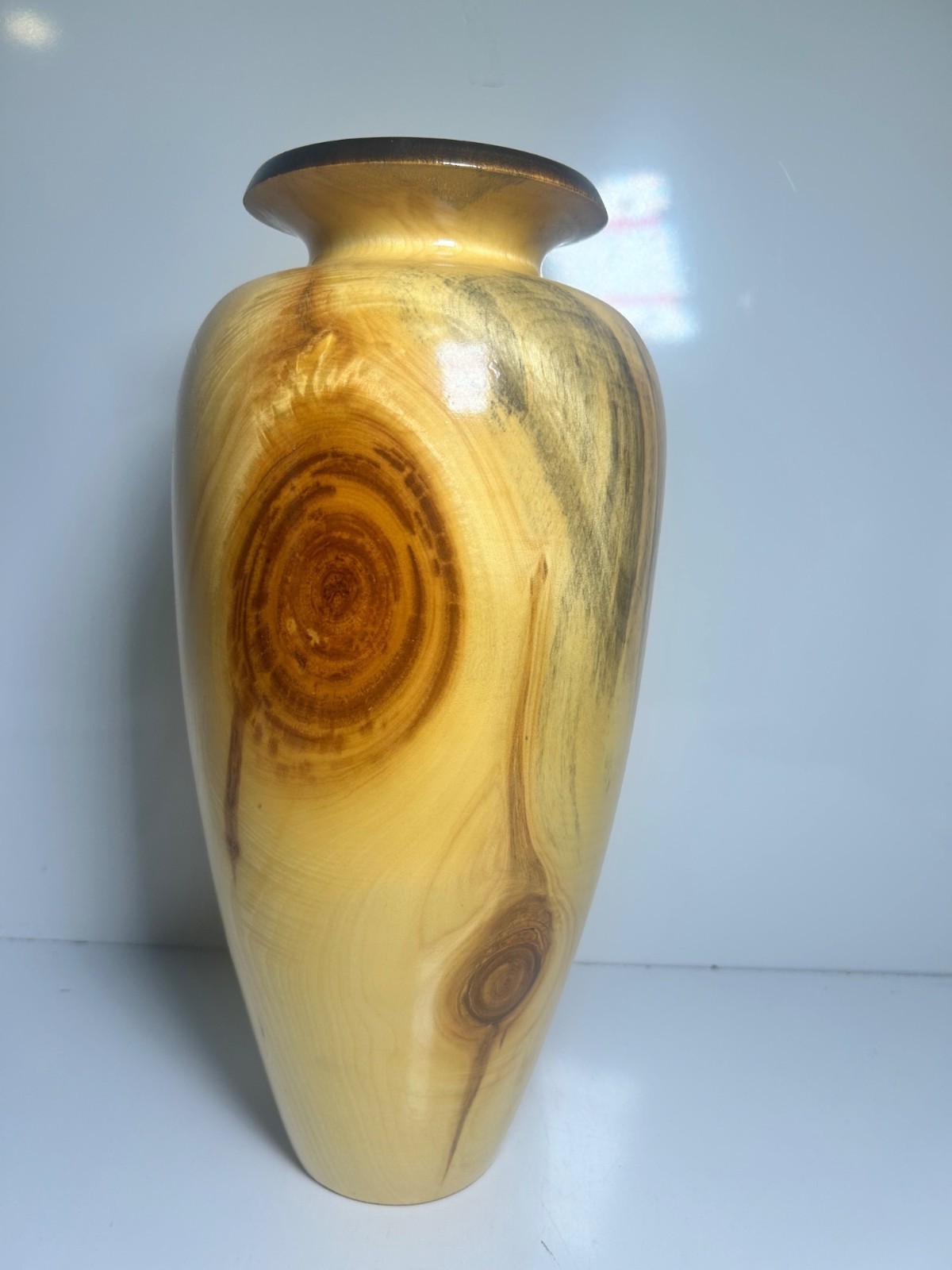 VTG Aspen Wood Vase Handturned Signed Don Noble 2005 Handcrafted Colorado 13.5" VTG Aspen Wood Vase Handturned Signed Don Noble 2005 Handcrafted Colorado 13.5"