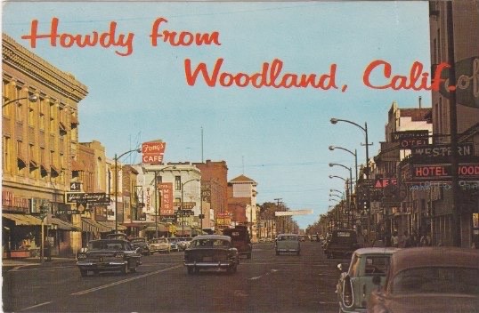 50's Downtown Street Scene-Howdy From WOODLAND, California 50's Downtown Street Scene-Howdy From WOODLAND, California