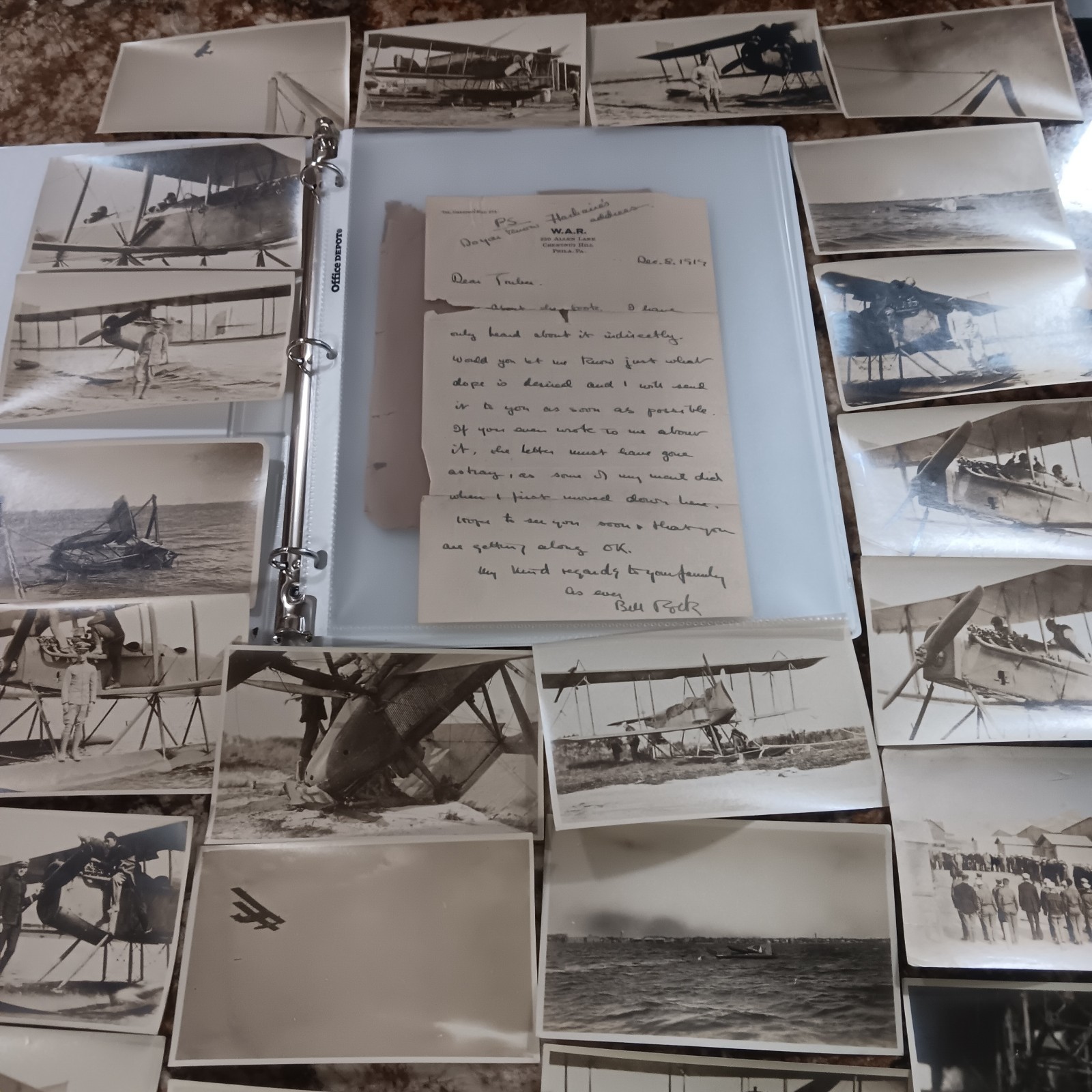 William A Rockefeller F Trubee Davison First Yale Unit Rare Photos w/Letter WW1 William A Rockefeller F Trubee Davison First Yale Unit Rare Photos w/Letter WW1