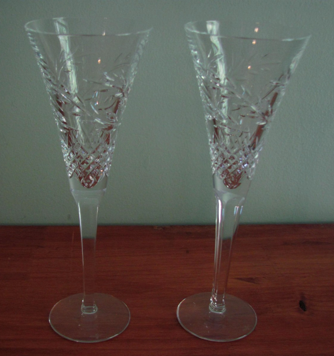 WATERFORD CRYSTAL CELEBRATION TOASTING FLUTES SET OF 2 W/ ORIGINAL BOX