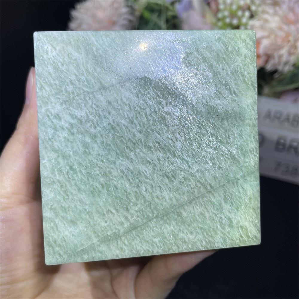 1.7LB 2.6" Natural Amazonite Cube Crystal Reiki Heal Decor Gift Quartz Stunning 1.7LB 2.6" Natural Amazonite Cube Crystal Reiki Heal Decor Gift Quartz Stunning