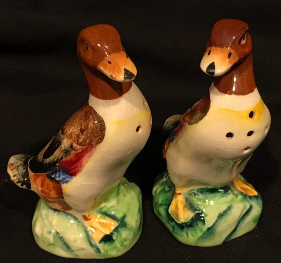 Vintage Drake Ducks Salt & Pepper Shakers JAPAN