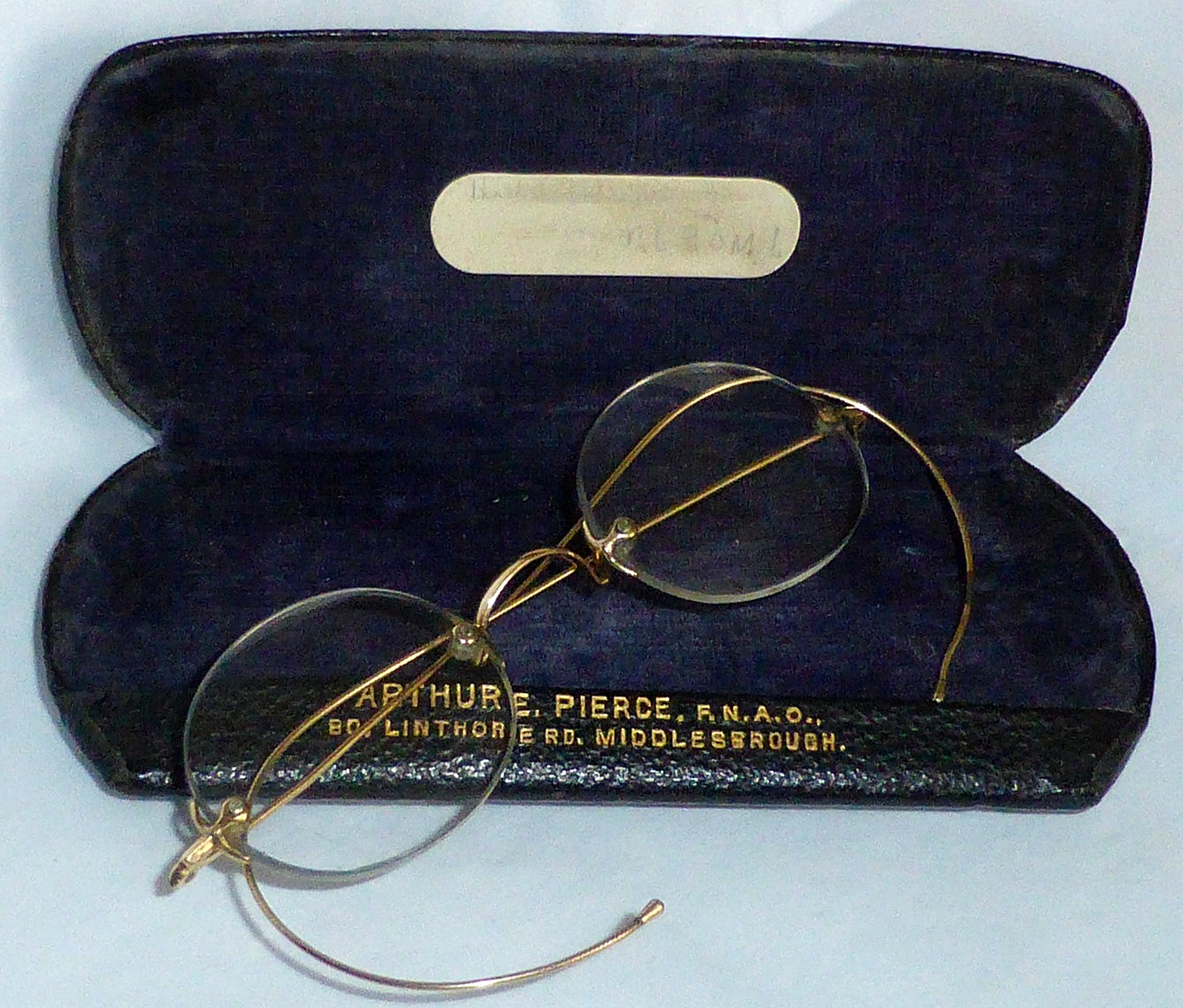 Rare Antique Victorian Gold Plated Bifocal Pince Nez or Spectacles 1880-1900 Rare Antique Victorian Gold Plated Bifocal Pince Nez or Spectacles 1880-1900