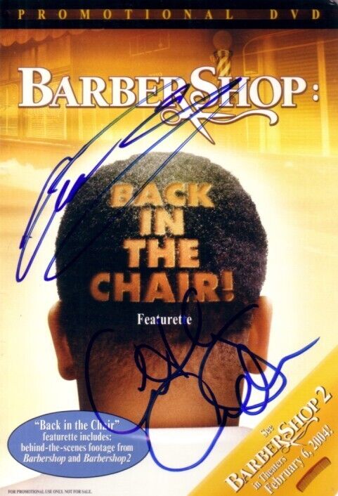 Cedric the Entertainer Anthony Anderson signed Barbershop movie DVD sleeve (JSA)