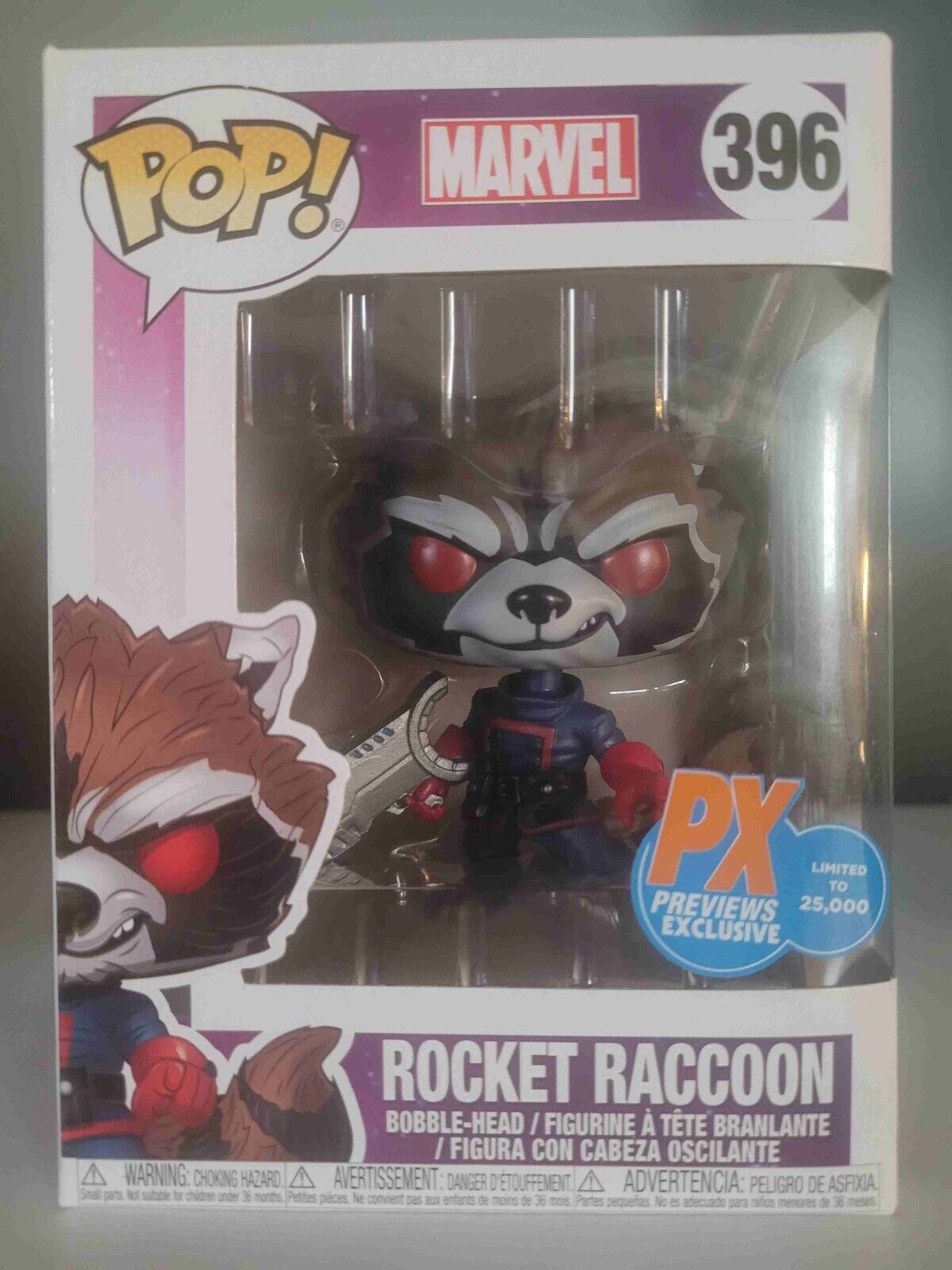 Funko POP Marvel Rocket Raccoon #396 PX Exclusive Limited 25,000 guardians