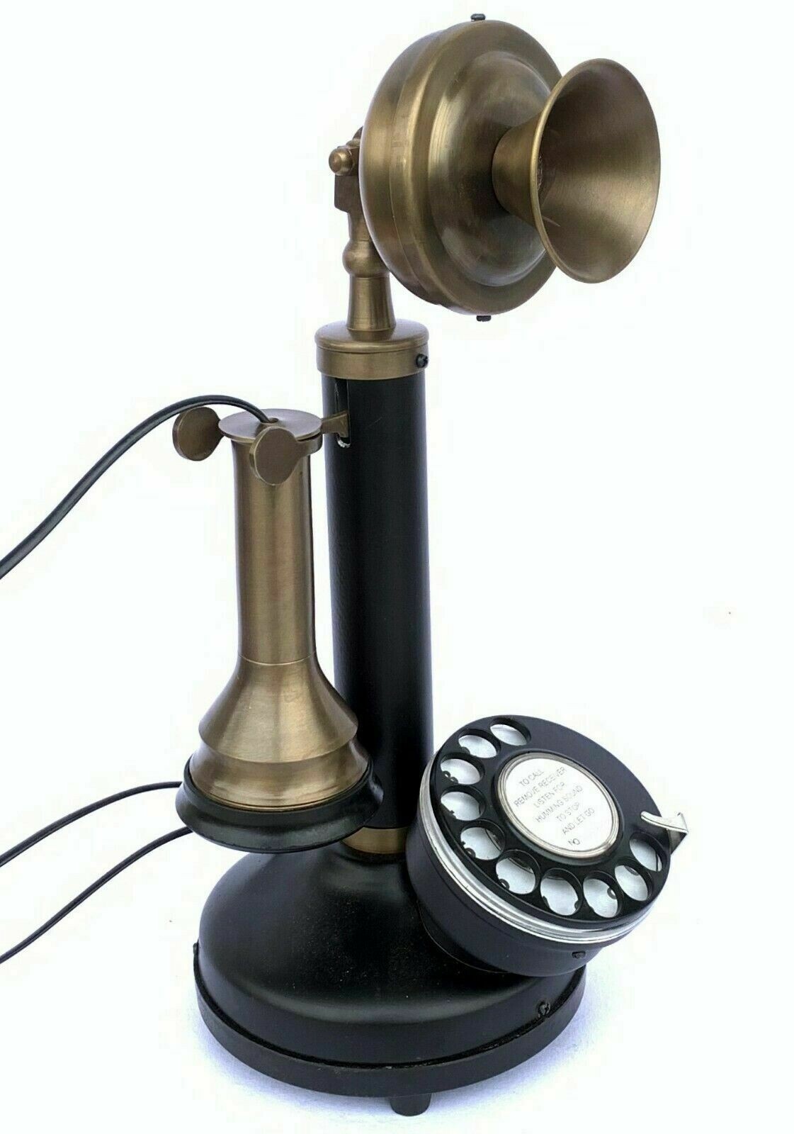 Antique Replica Vintage Style Rotary Dial Candlestick Working Desk Telephone new Antique Replica Vintage Style Rotary Dial Candlestick Working Desk Telephone new