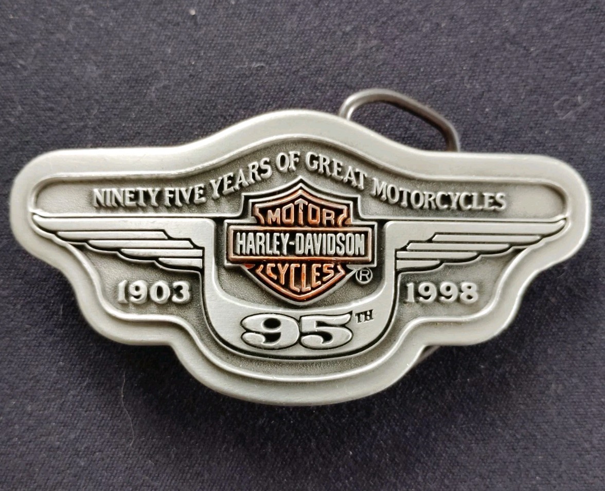 Harley-Davidson 95th Anniversary Belt Buckle 1903-1998 Limited Edition Harley-Davidson 95th Anniversary Belt Buckle 1903-1998 Limited Edition