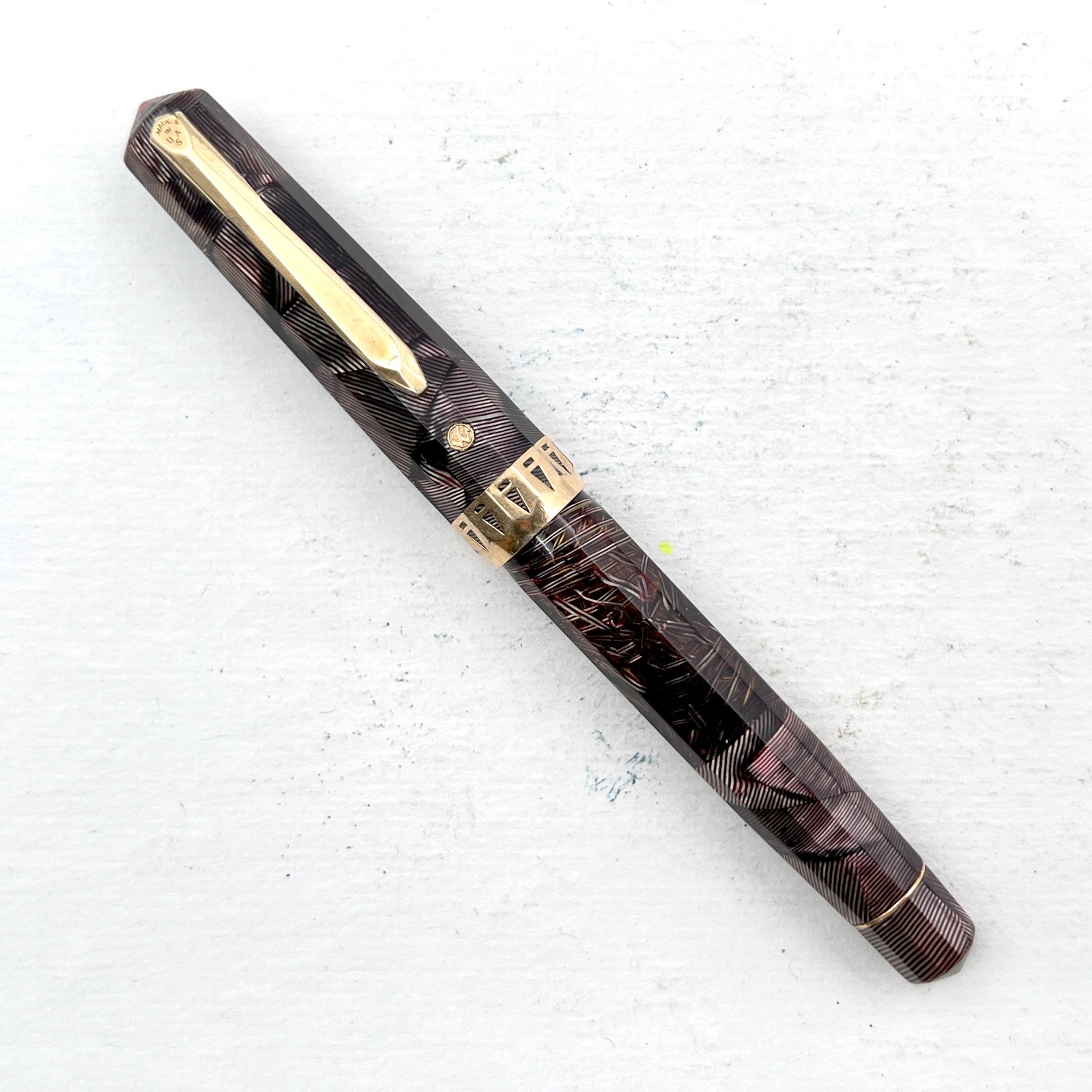 VTG Wahl Eversharp Doric Mini Fountain Pen Brown Shell Vac Fill (No Nib) AS IS