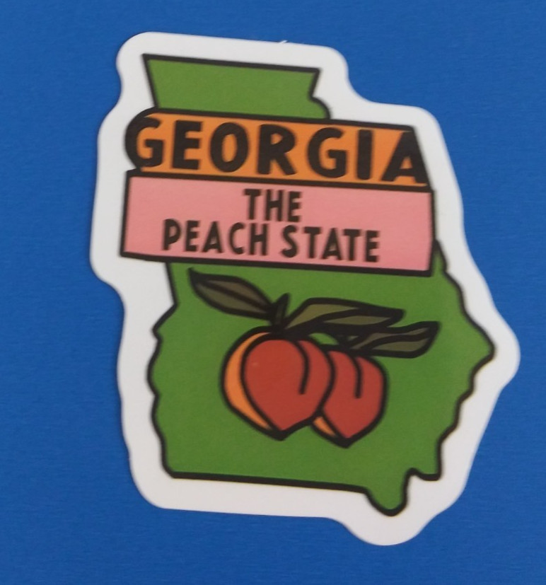 The Wonderful State Of Georgia Sticker 2.25" x 1.78" (AAE) The Wonderful State Of Georgia Sticker 2.25" x 1.78" (AAE)