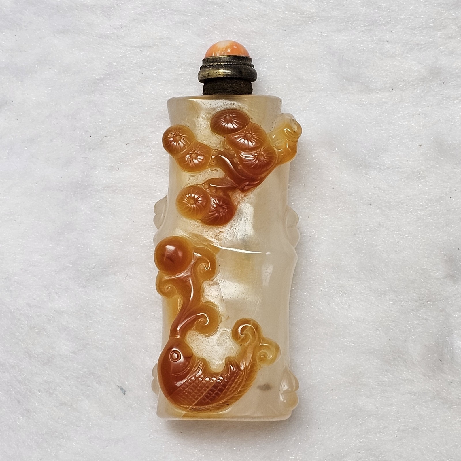 Vintage Chinese Agate Snuff Bottle Vintage Chinese Agate Snuff Bottle