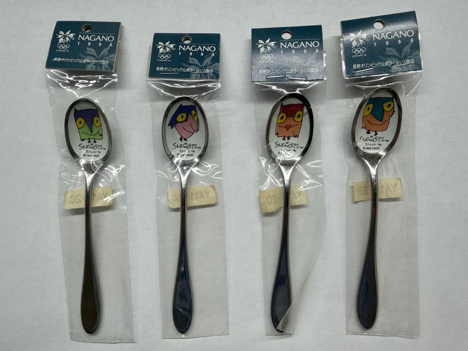 1998 Nagano Olympic Snowlets Spoon Lot Of 4 1998 Nagano Olympic Snowlets Spoon Lot Of 4