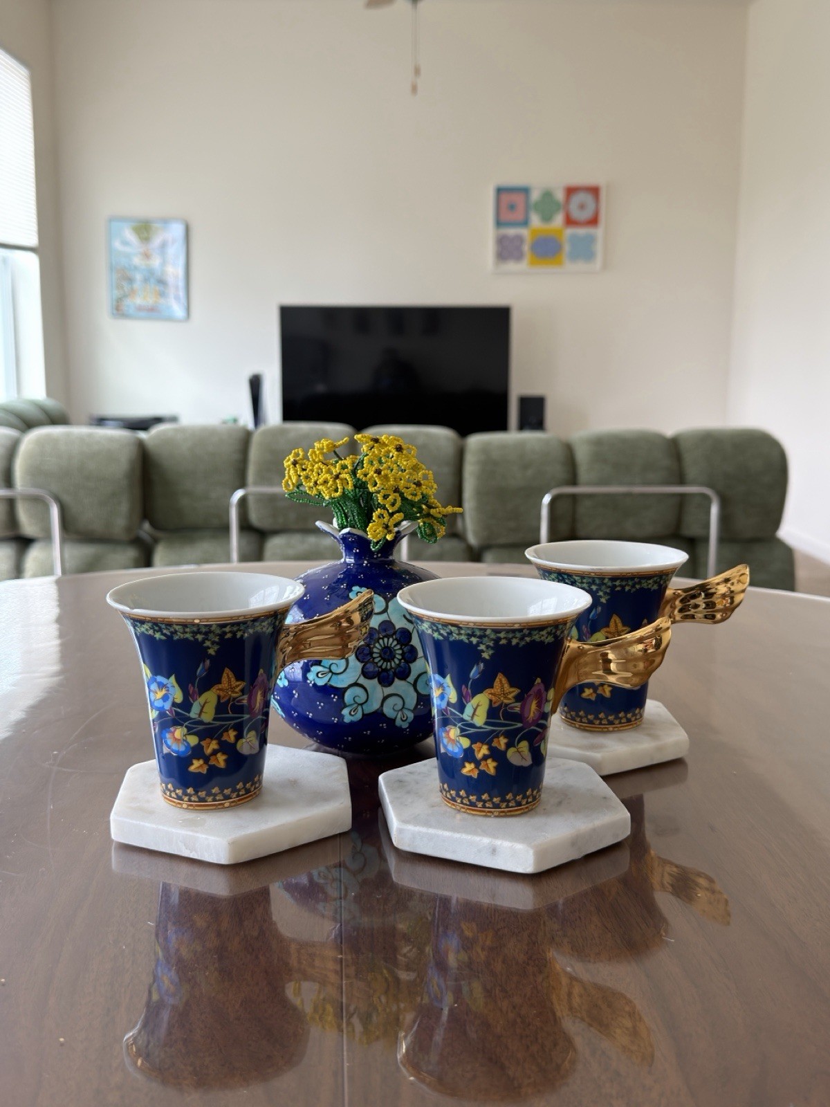 Vintage Versace Rosenthal 1997 Set of 3 Mugs Medusa 1 Rim Chip Vintage Versace Rosenthal 1997 Set of 3 Mugs Medusa 1 Rim Chip