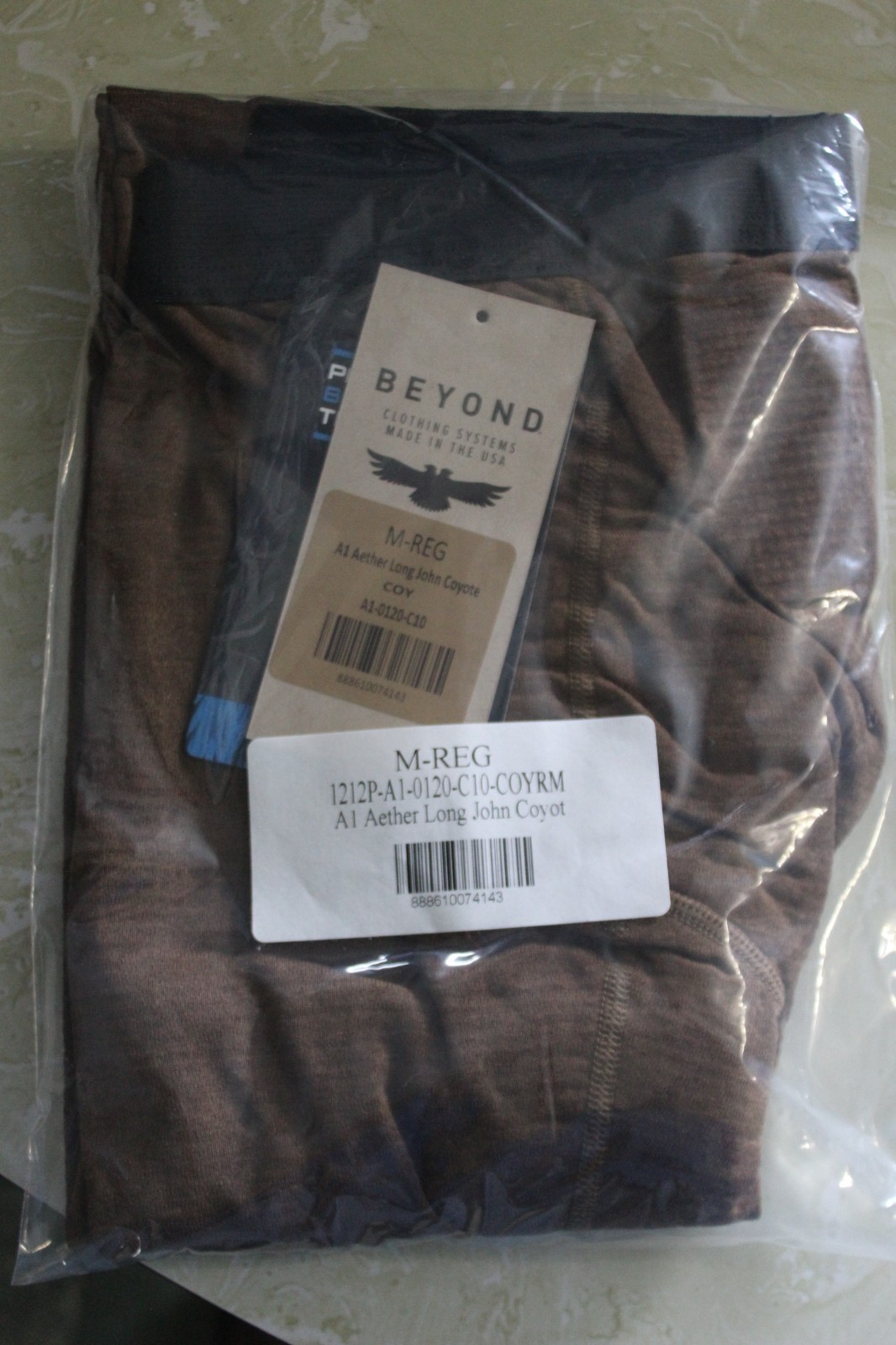 BEYOND M-REGULAR 1212P-A1-0120-C10-COYRM A1 AETHER LONG JOHN COYOTE