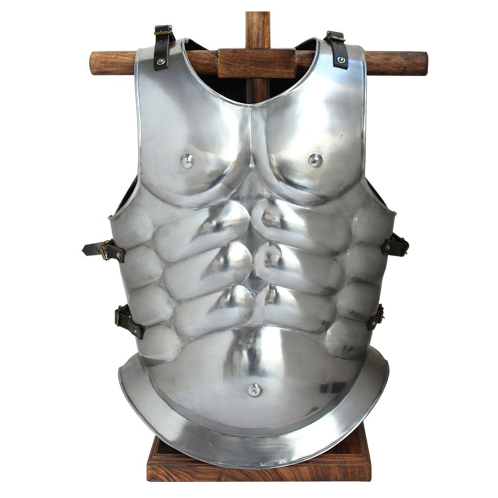 Medieval Roman Greek Muscle Armor Cuirass LARP Halloween Costume Black Medieval Roman Greek Muscle Armor Cuirass LARP Halloween Costume Black