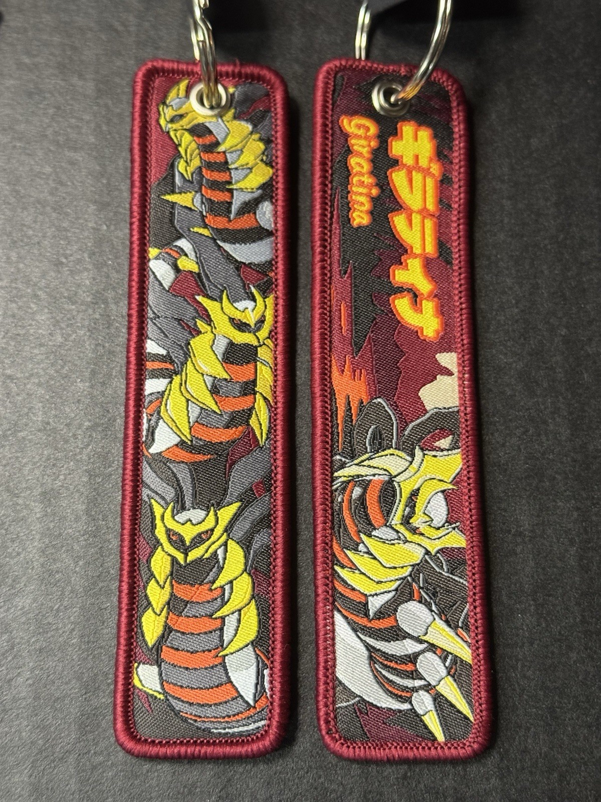 Fan Art Giratina Double Sided Keychain Jet Tag Pokemon Style Art Fan Art Giratina Double Sided Keychain Jet Tag Pokemon Style Art