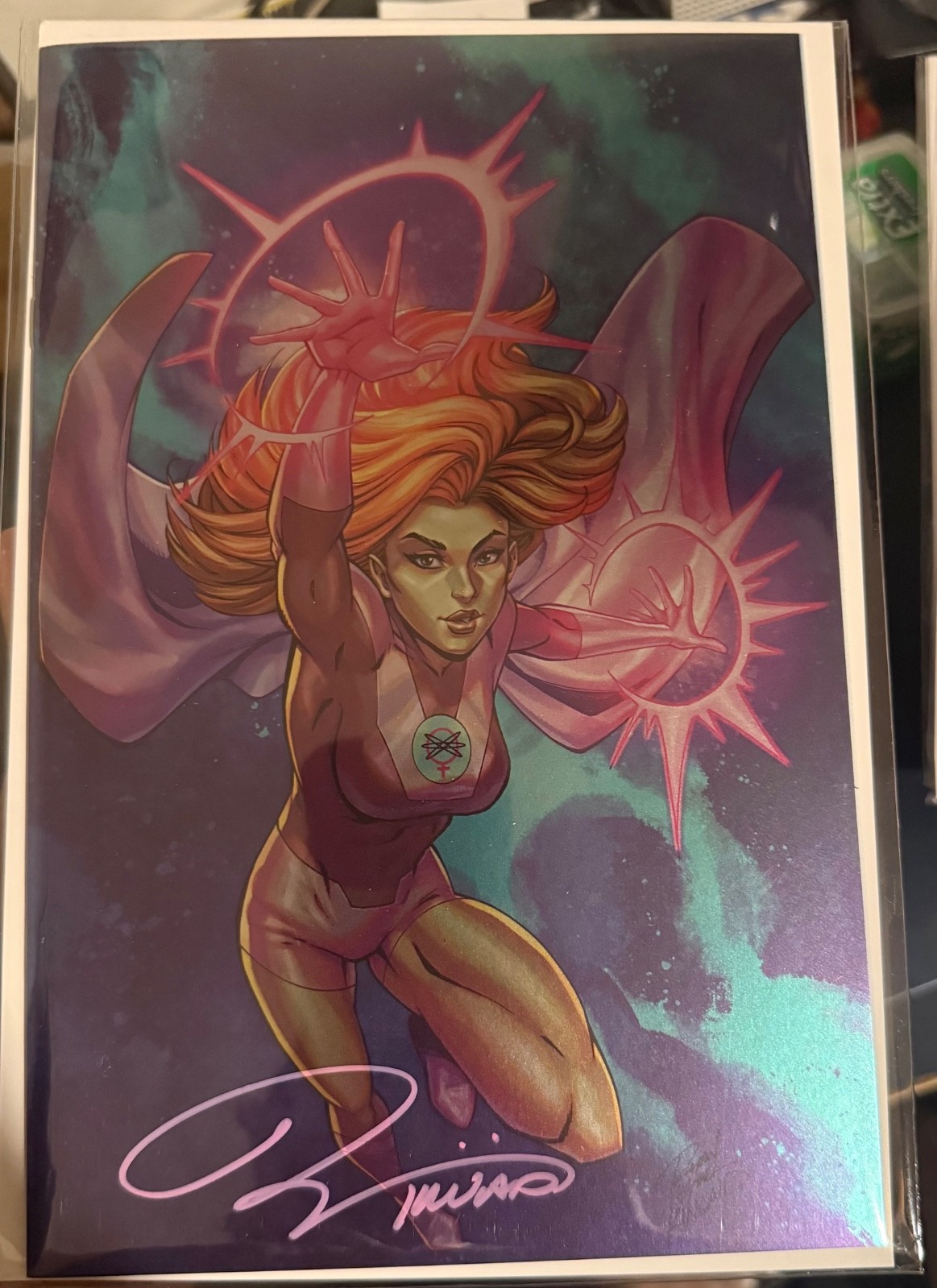 INVINCIBLE #1 MegaCon Ryan Kincaid Virgin Foil Eve signed PCB Hobby blind bag